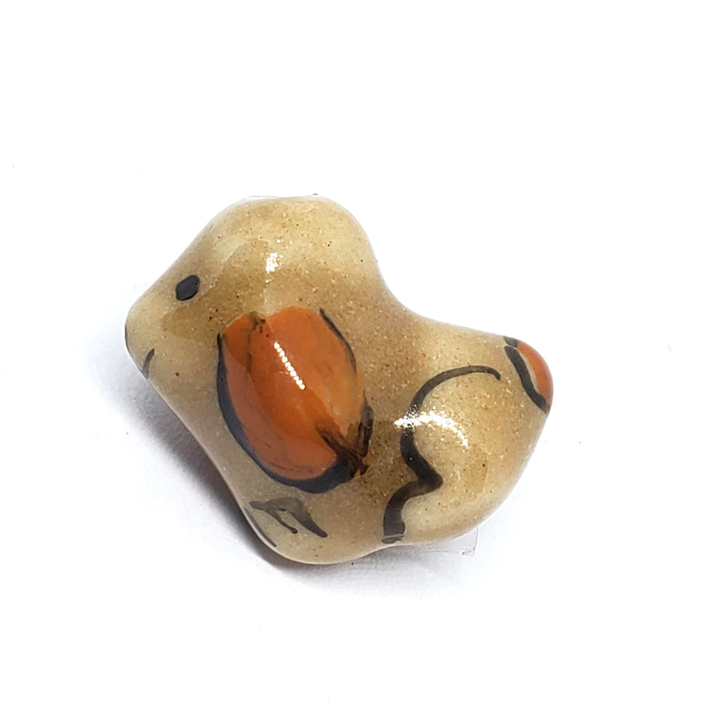 Brown Dog Ceramic 18x12mm - 1pc