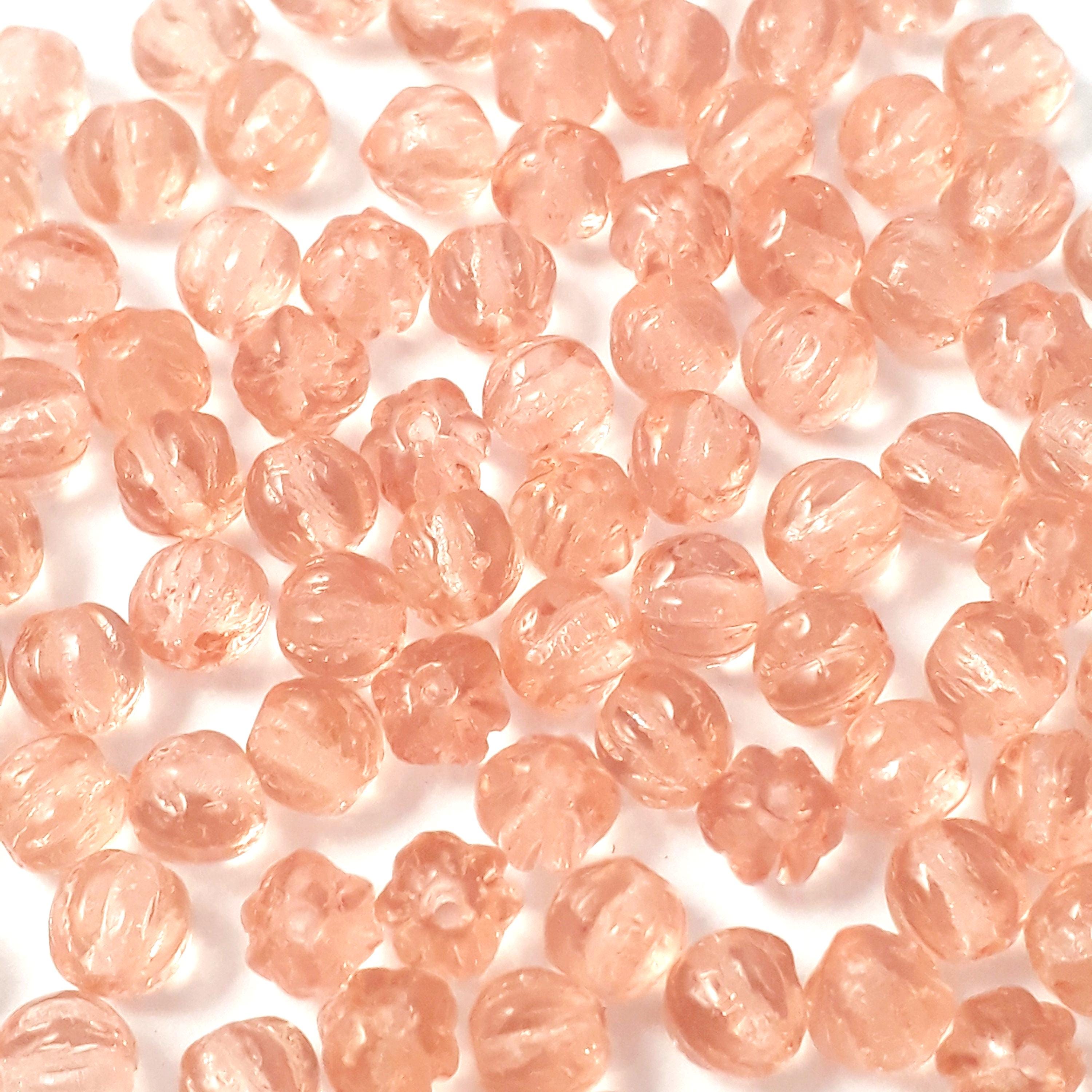 Dusty Rose Transparent Fluted Czech Glass 4mm - 40pcs