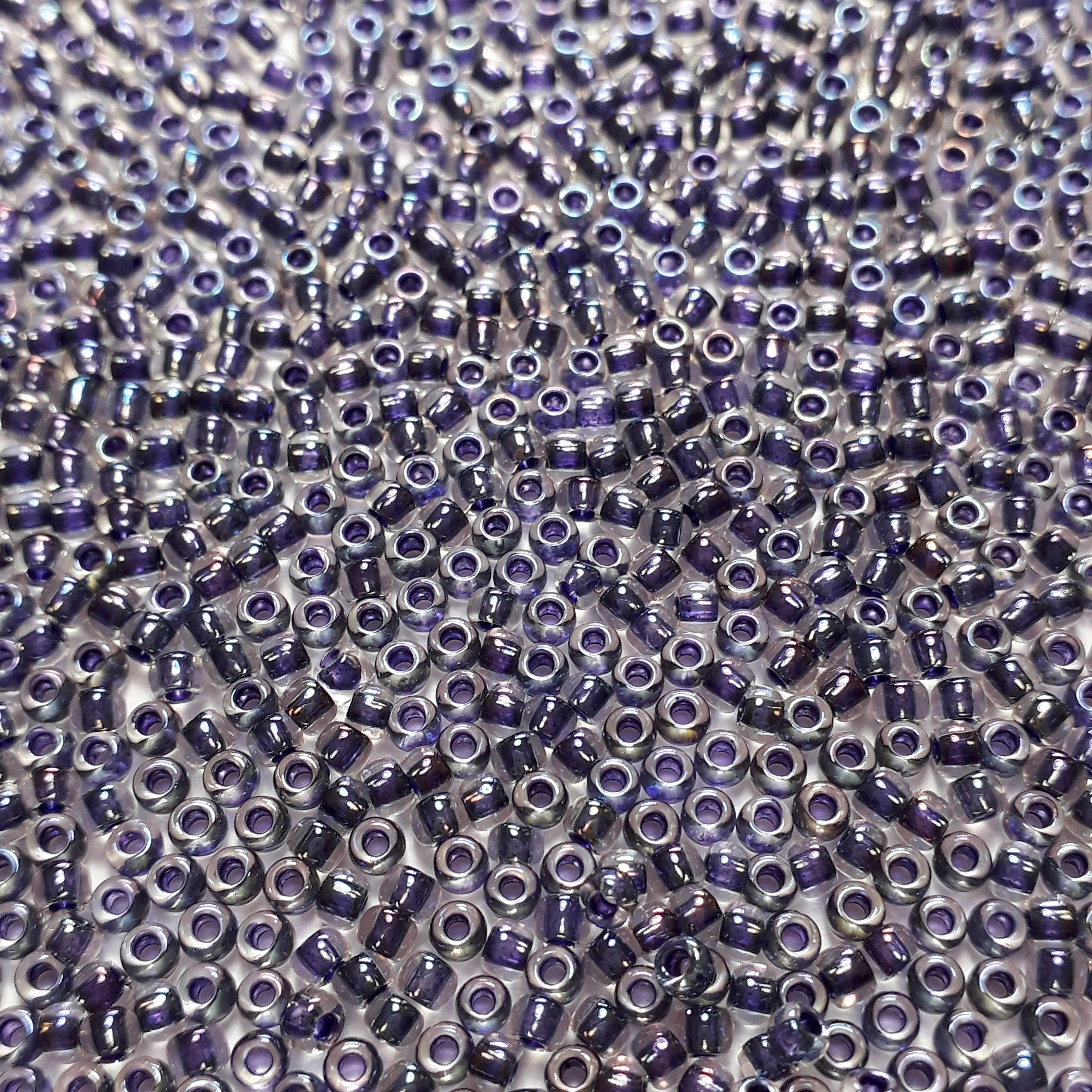 Rainbow Crystal / Tanzanite-Lined TOHO Seed Glass 11/0 - 10g