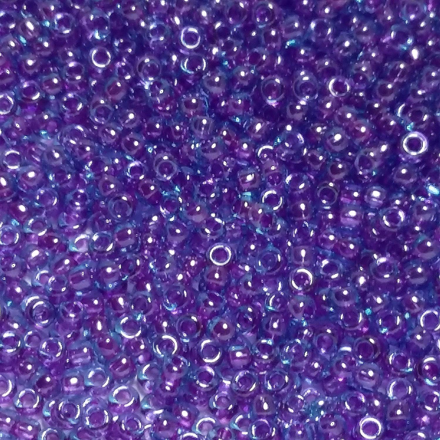 Aqua / Purple-Lined TOHO Seed Glass 11/0 - 10g
