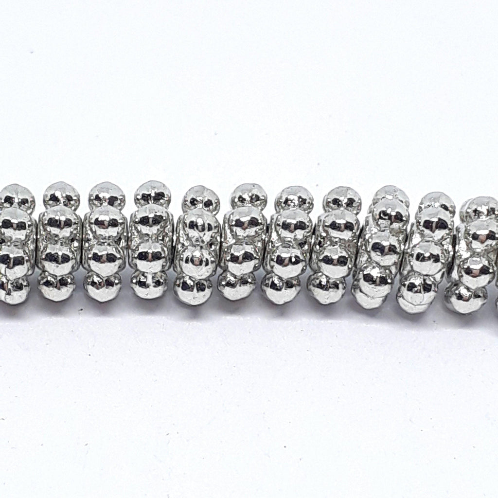 Flower Ring Spacers Silver Tone 6mm - 50pcs