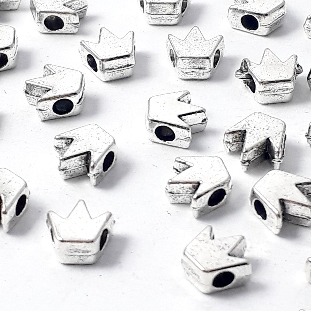 Little Crown Antique Silver 5x5mm - 25pcs