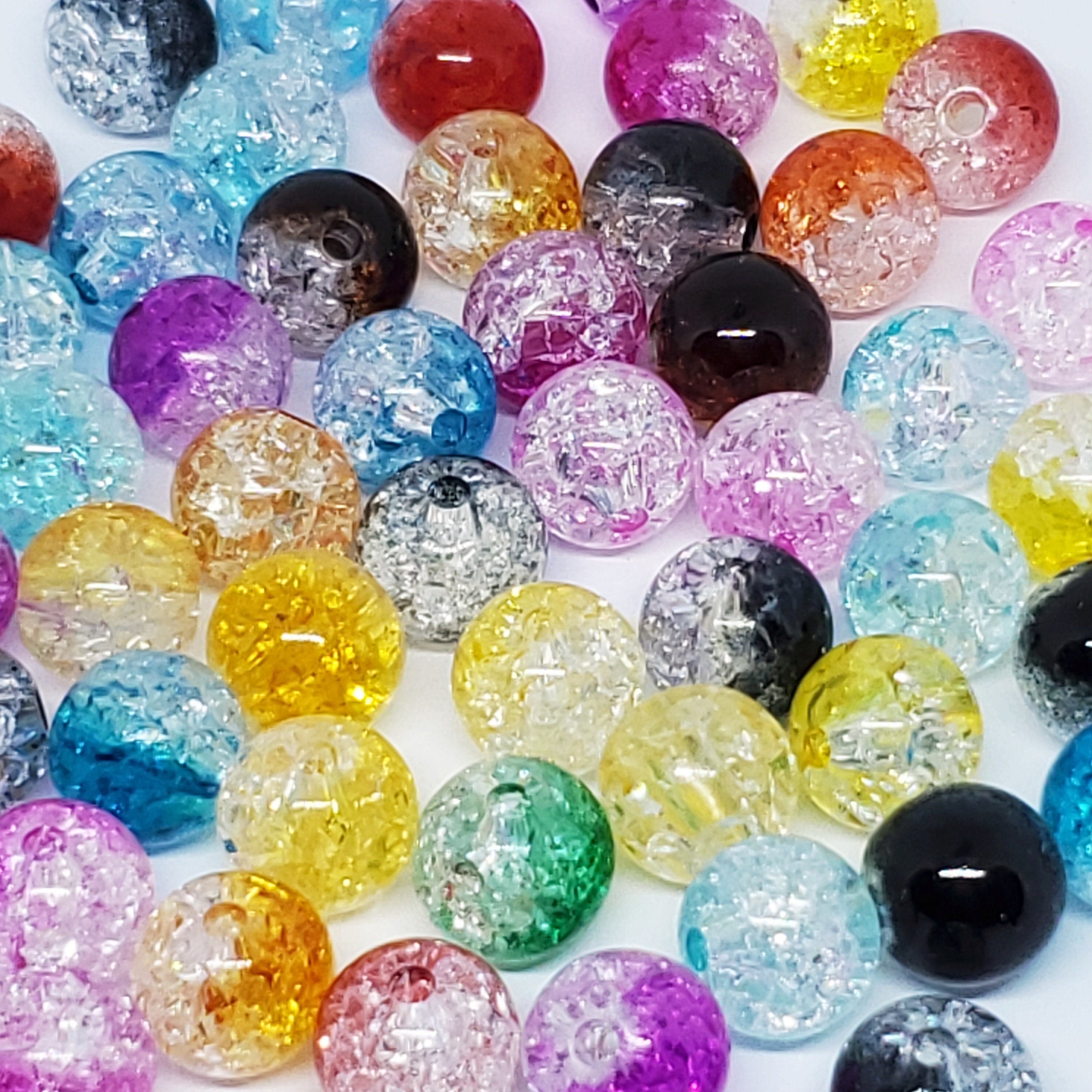 Acrylic Crackle Round 10mm - 25pcs