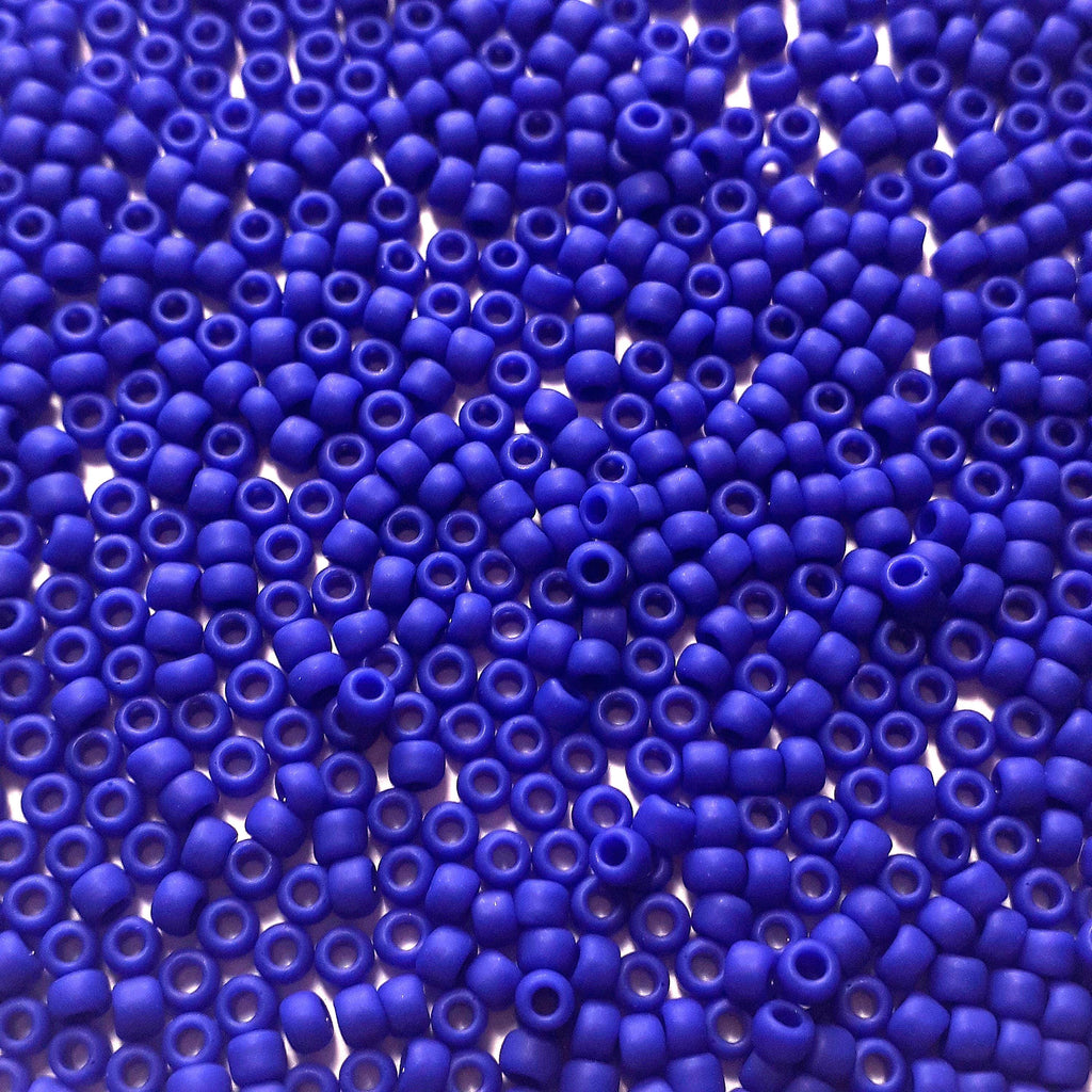Opaque-Frosted Medium Blue TOHO Seed Glass - 11/0 - 10g