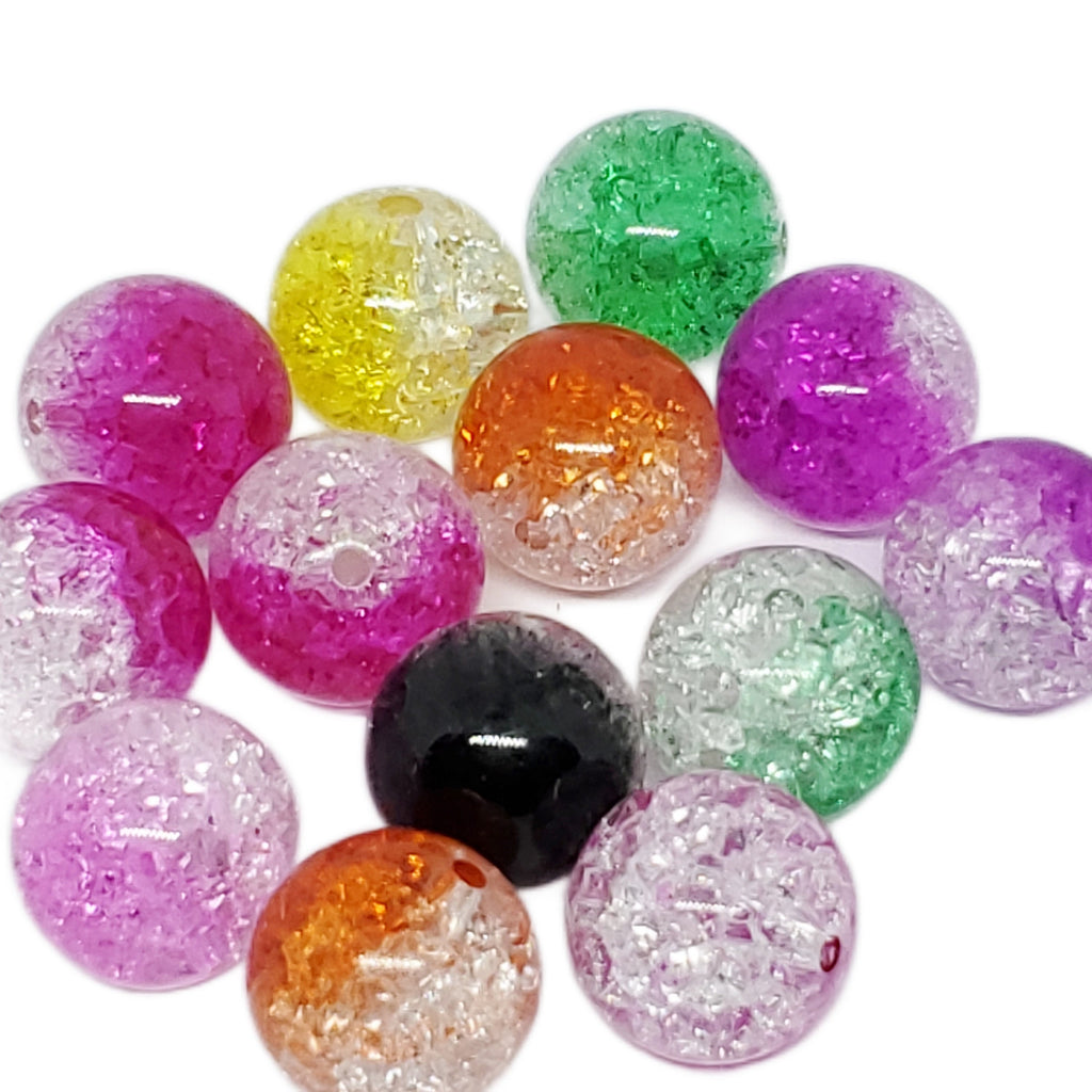 Acrylic Crackle Round 16mm - 13pcs