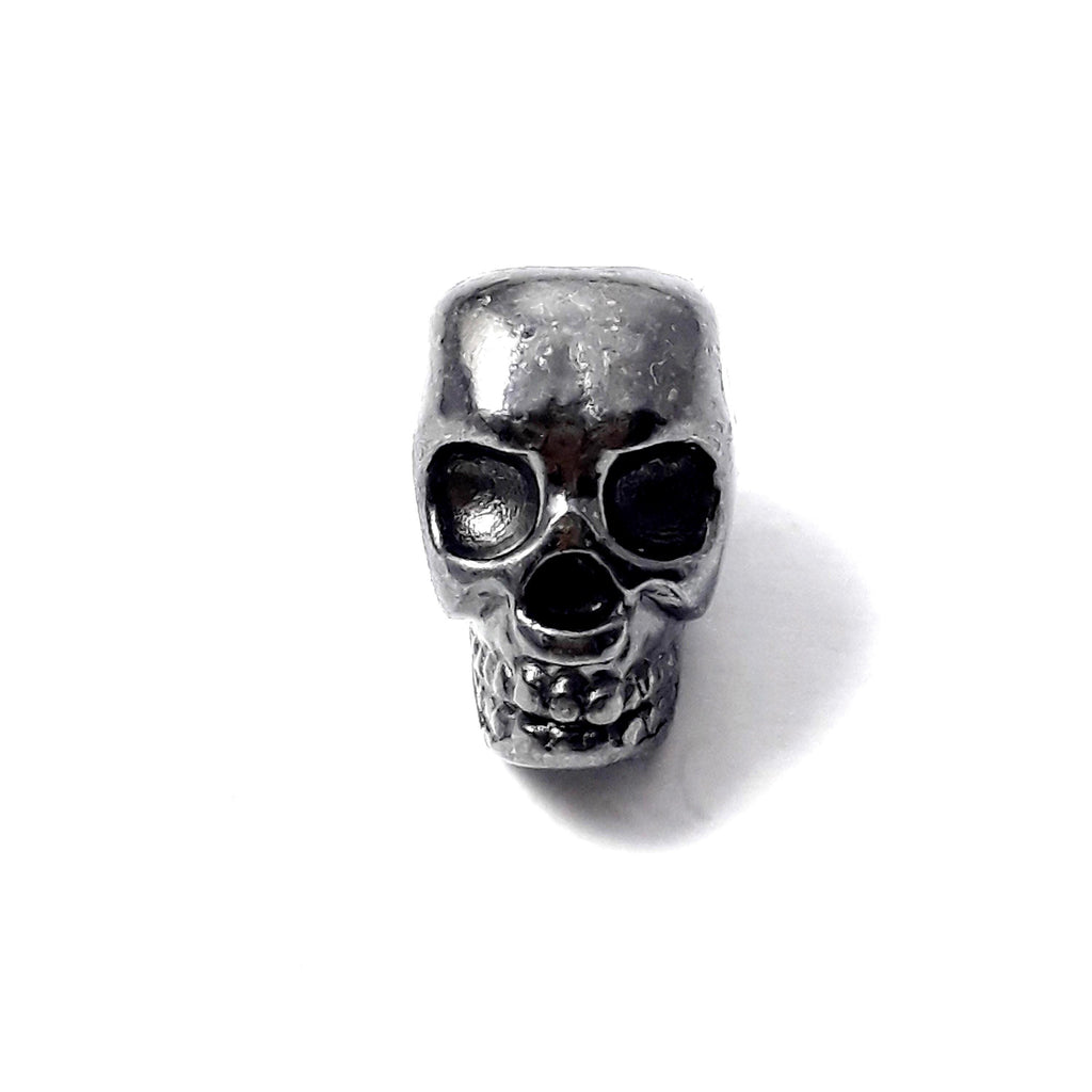 Gunmetal Plated Skull 12x8mm - 6pcs