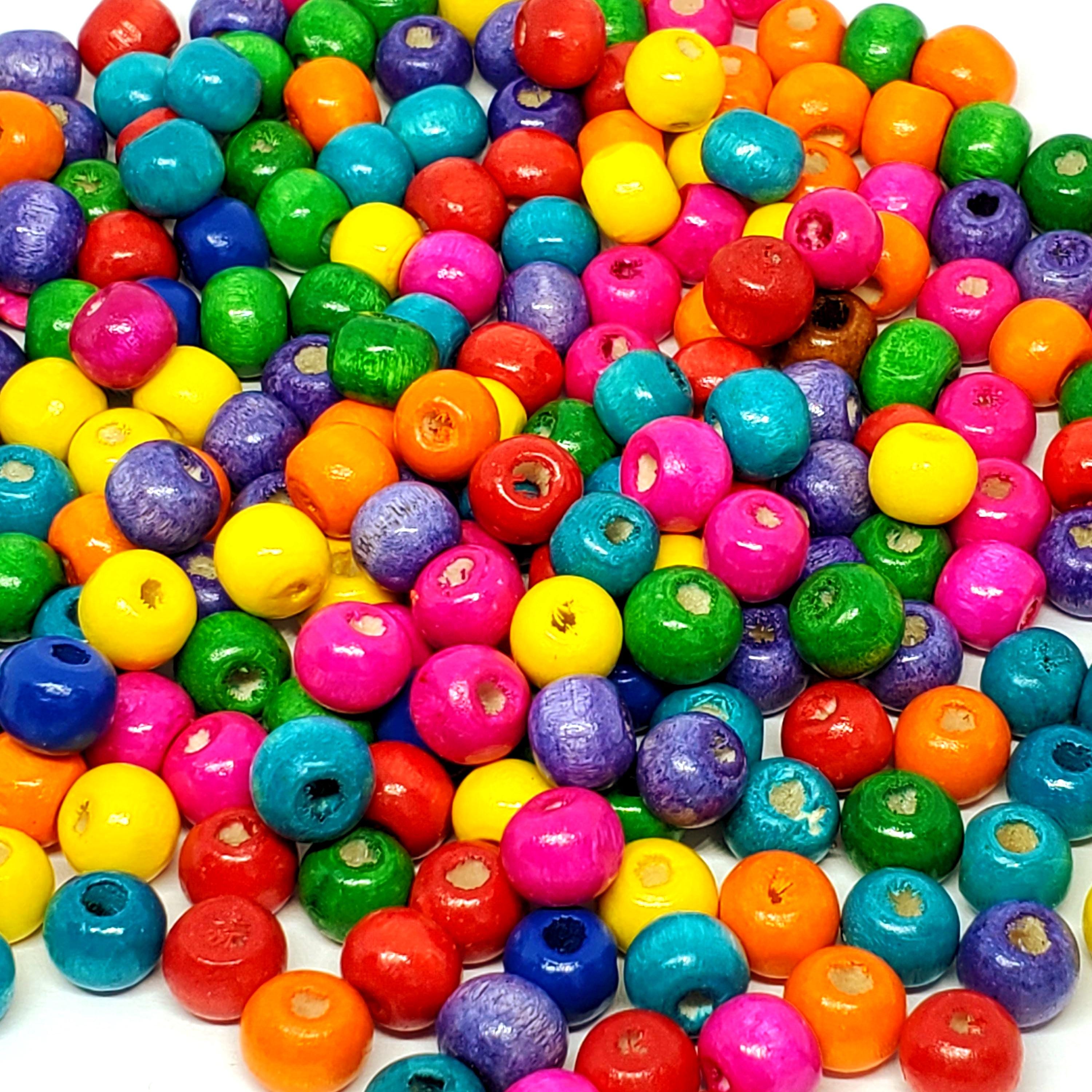 Mixed Colour Wooden Rondelle 8x6mm - 200pcs