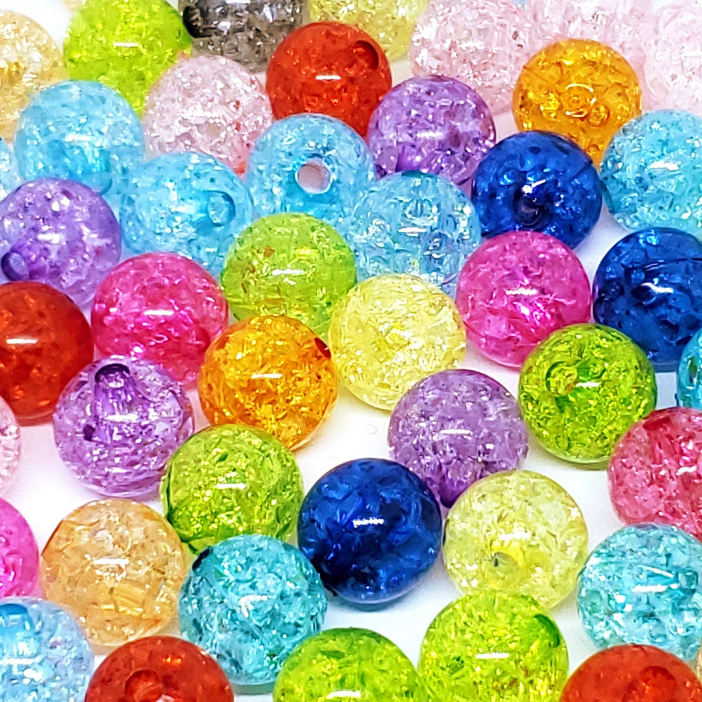 Acrylic Crackle Round 12mm - 20pcs