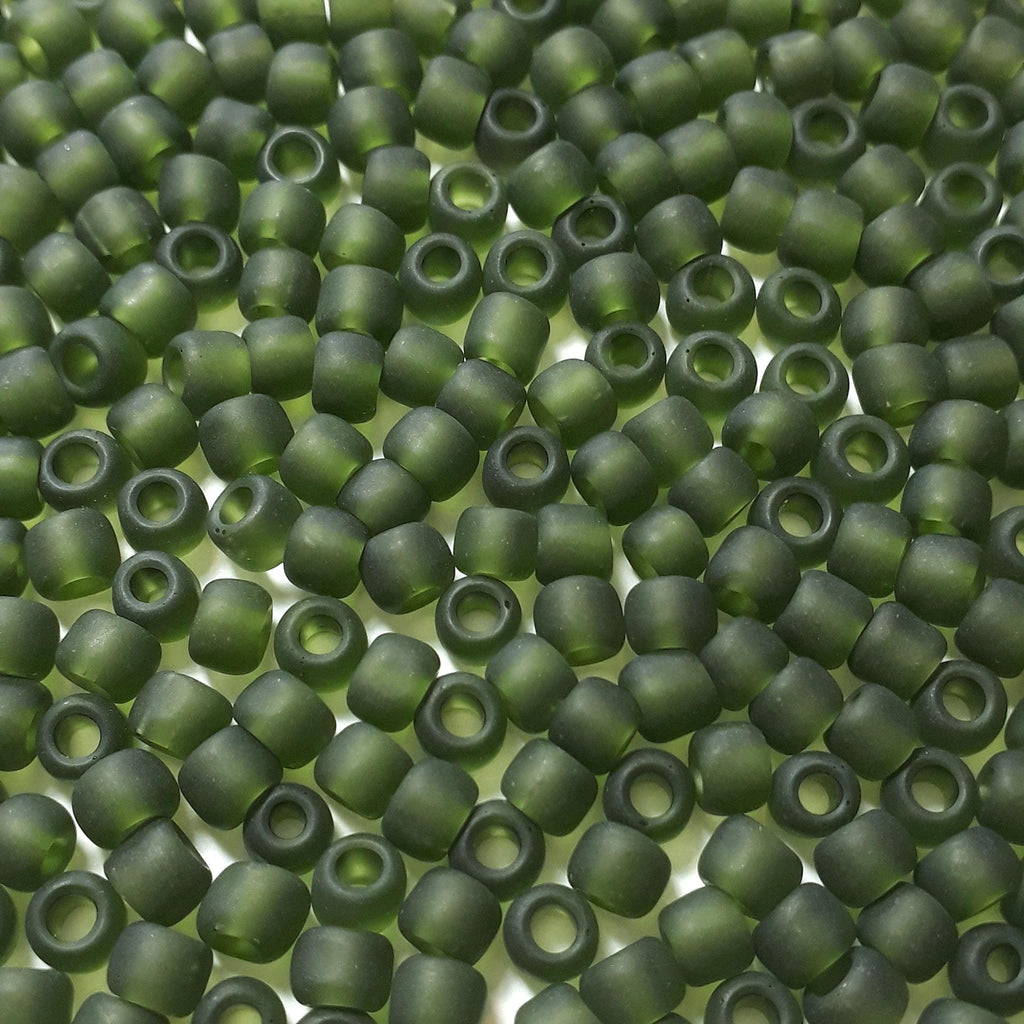 Transparent Frosted Olivine TOHO Seed Glass 6/0 - 10g