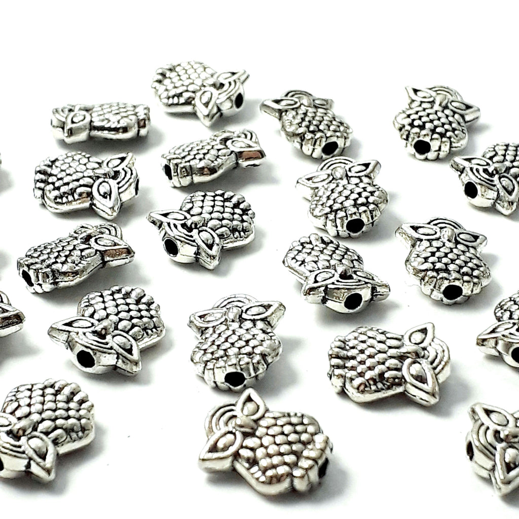 Owl Antique Silver 10x9mm - 10pcs