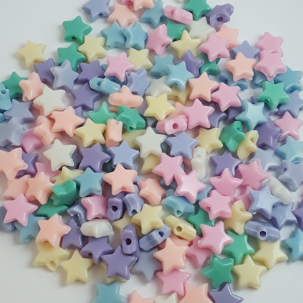 Acrylic Pastel Star 10mm - 100pcs
