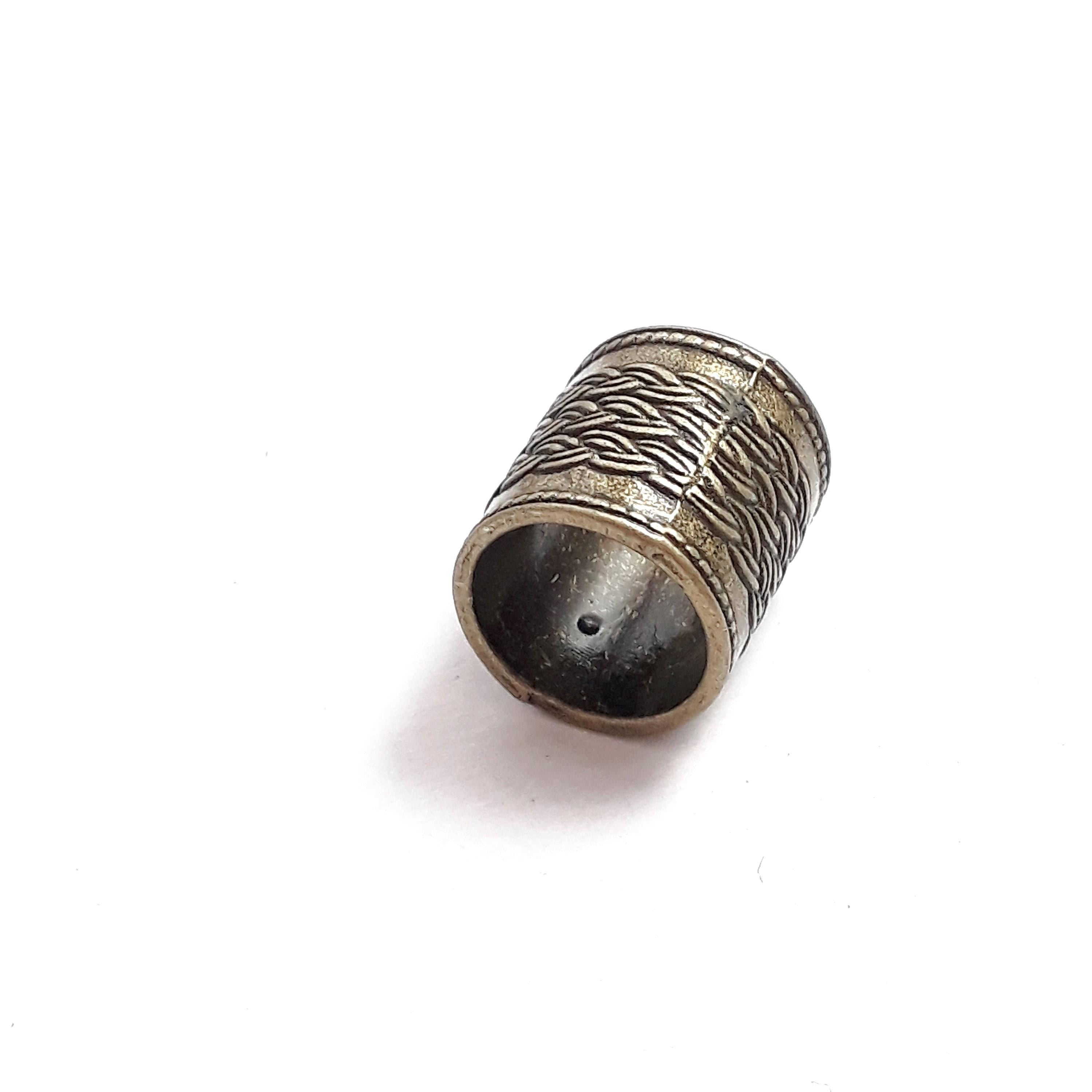 Large Bronze Rope Tube 13mm - 4pcs