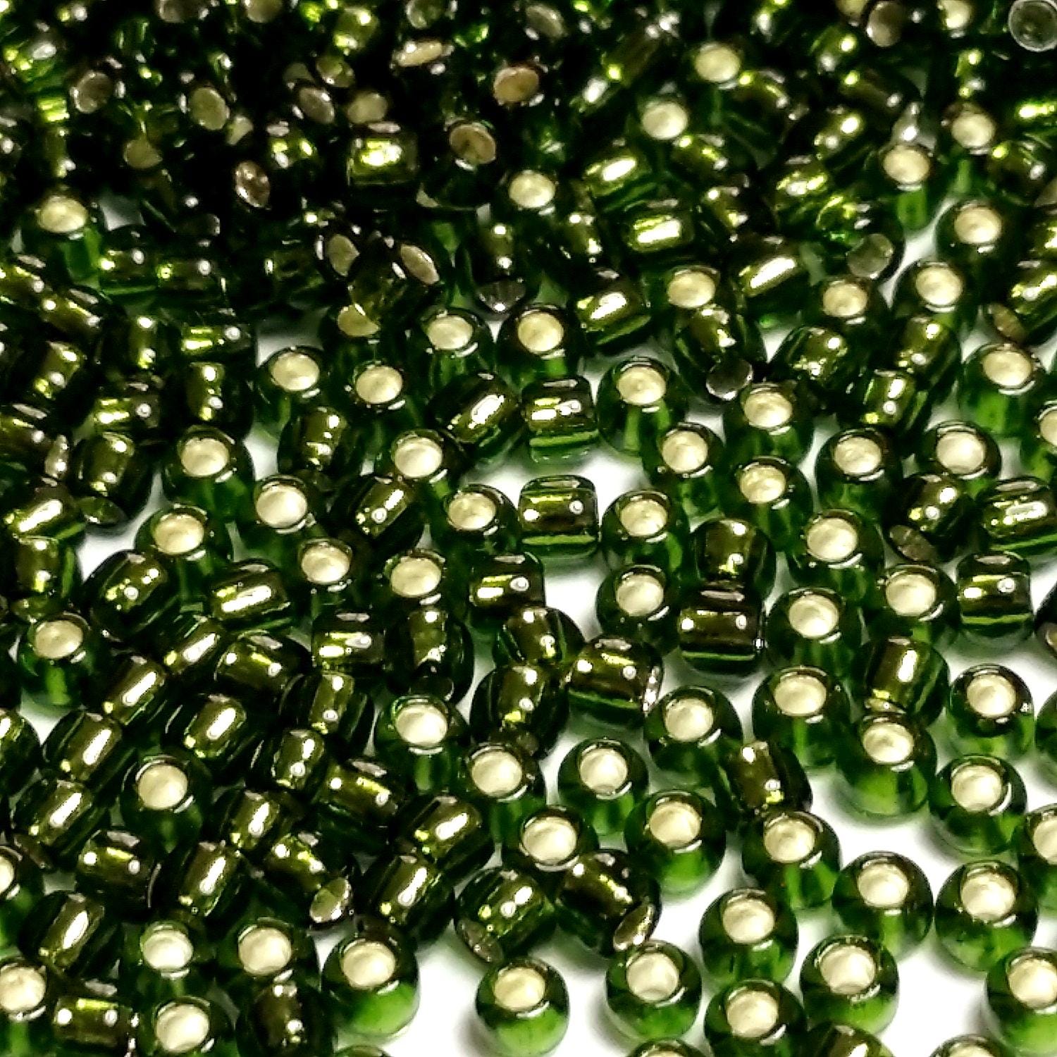 Silver-Lined Olivine TOHO Seed Glass 11/0 - 10g