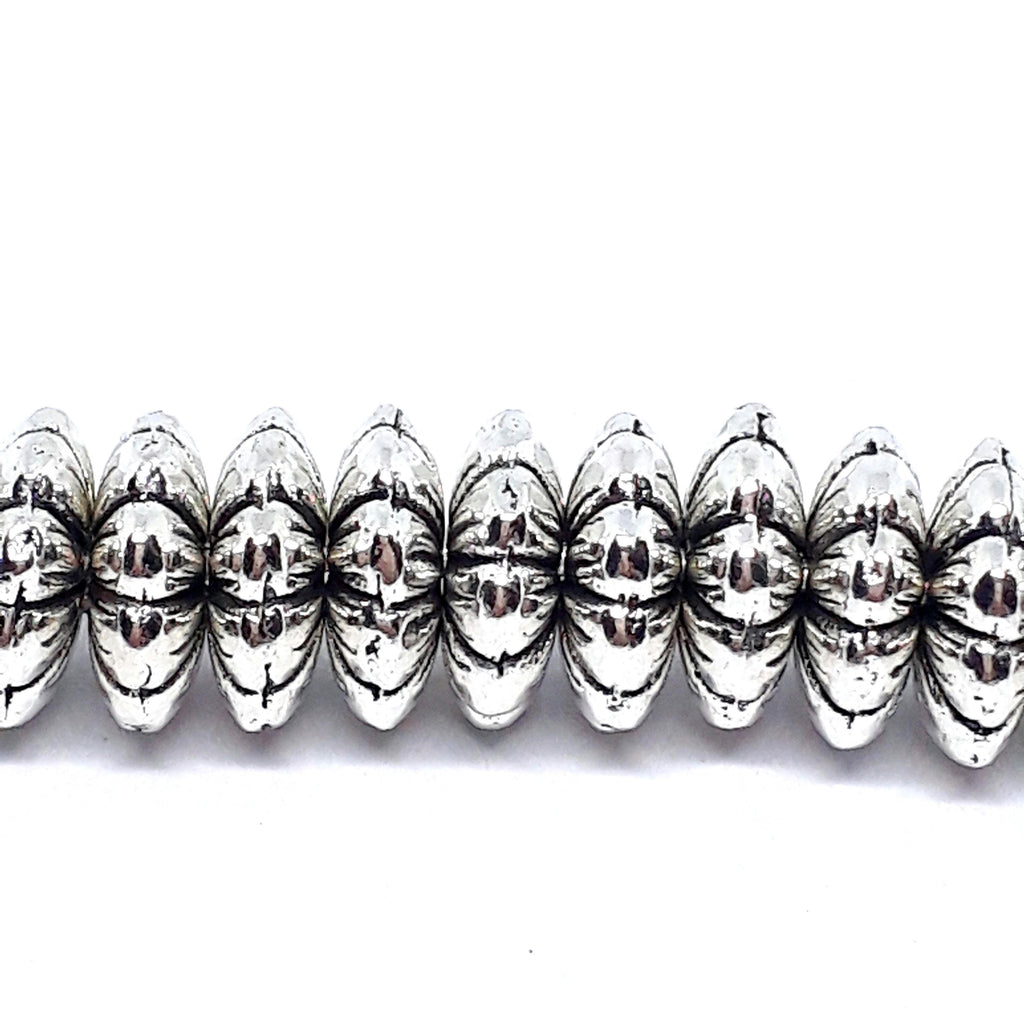 Flower Ring Spacer Antique Silver 7mm - 20pcs