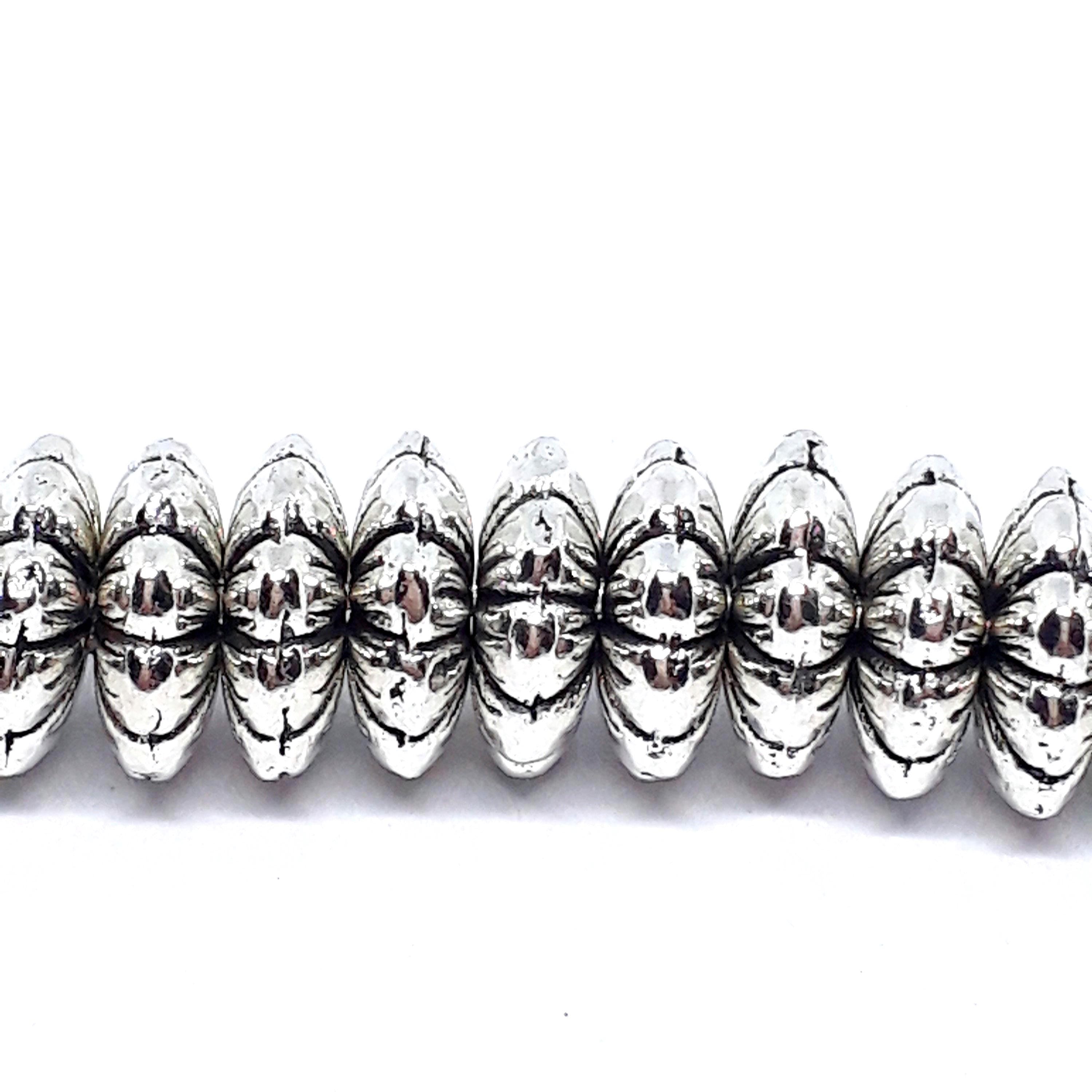 Flower Ring Spacer Antique Silver 7mm - 20pcs