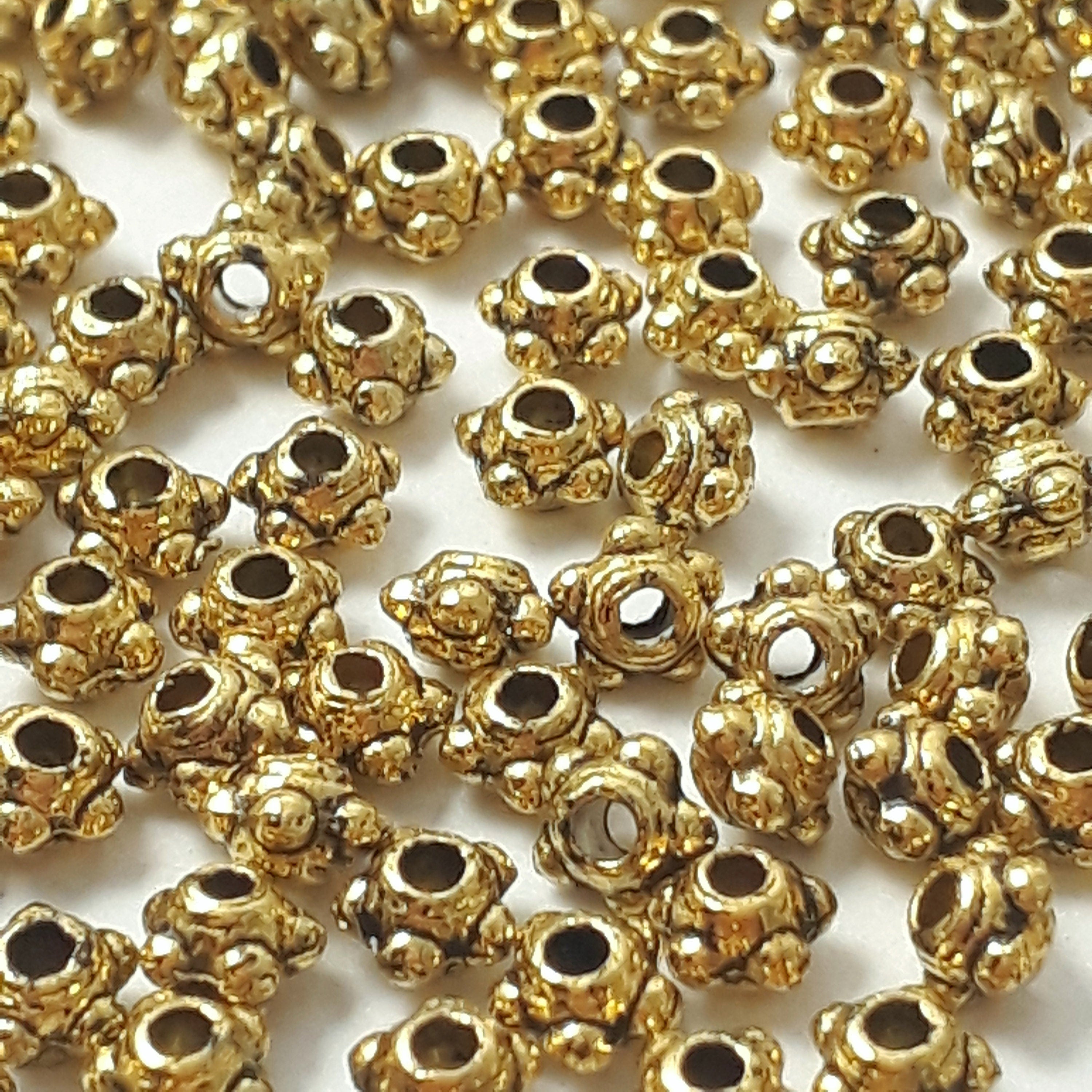 Flying Saucer Antique Gold 4mm - 100pcs