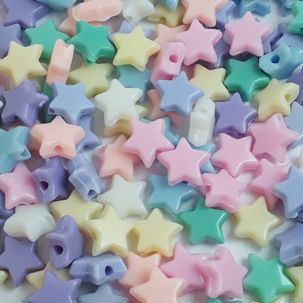 Acrylic Pastel Star 10mm - 100pcs