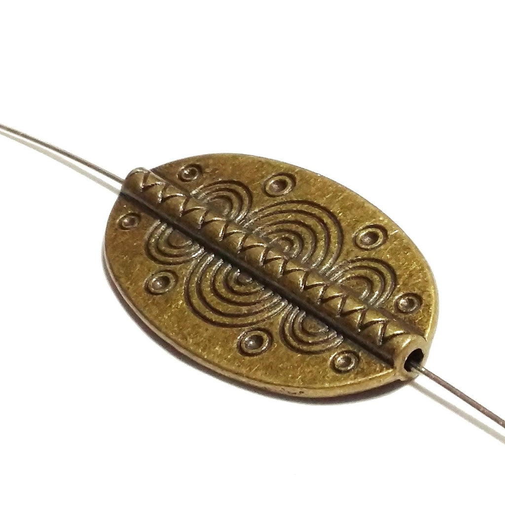 Large Oval Antique Bronze 37x22mm - 2pcs