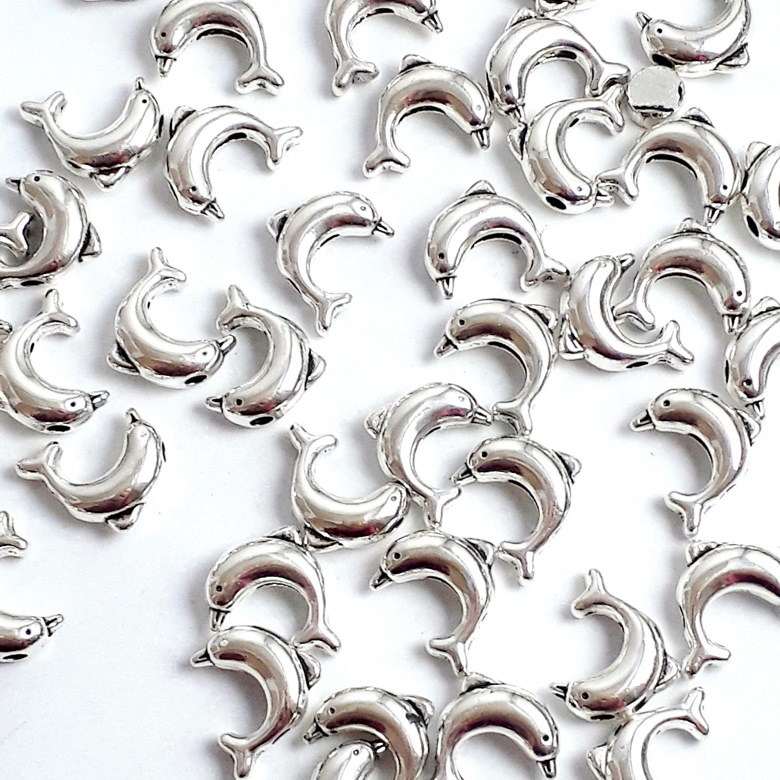 Dolphin Antique Silver 10x8mm - 10pcs