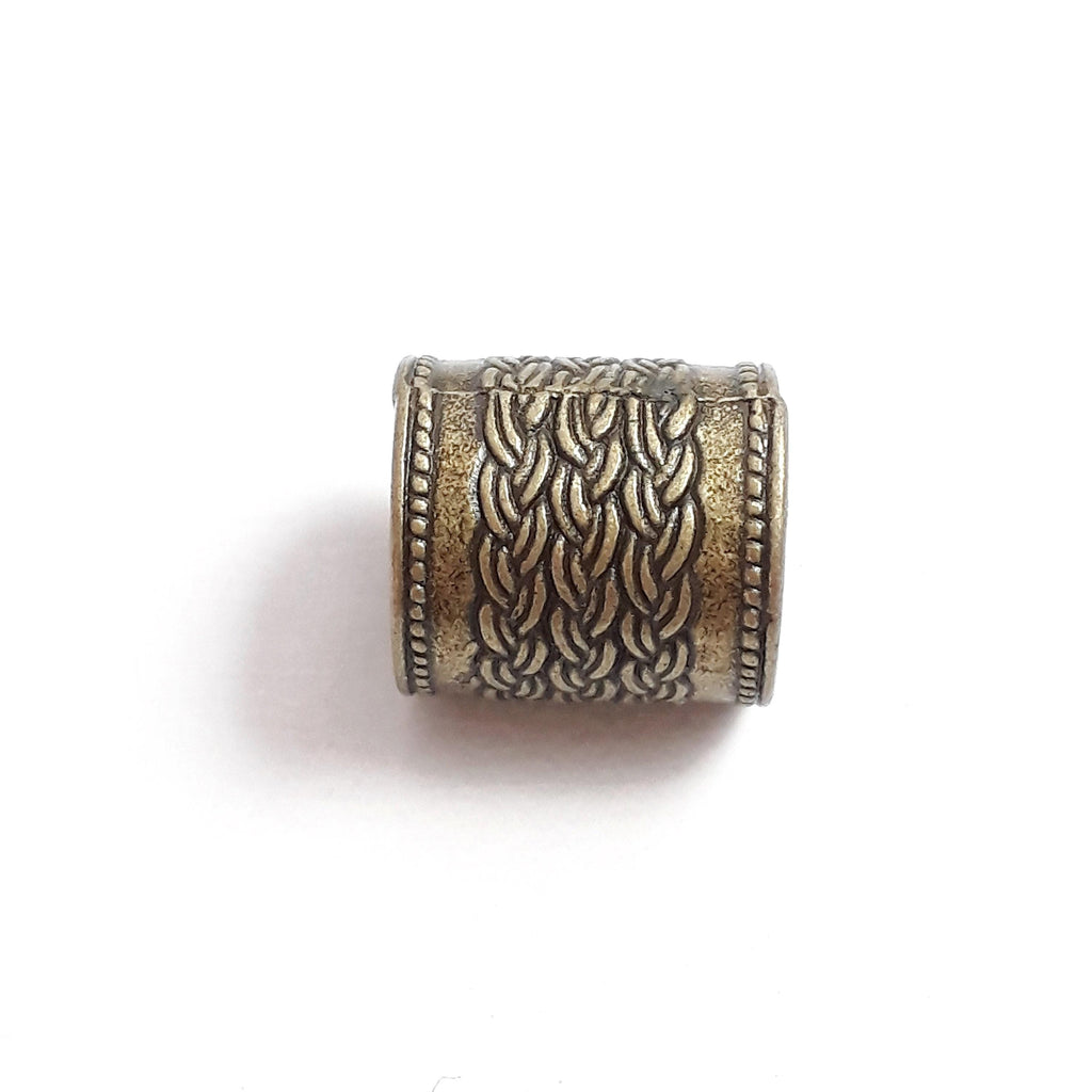 Large Bronze Rope Tube 13mm - 4pcs