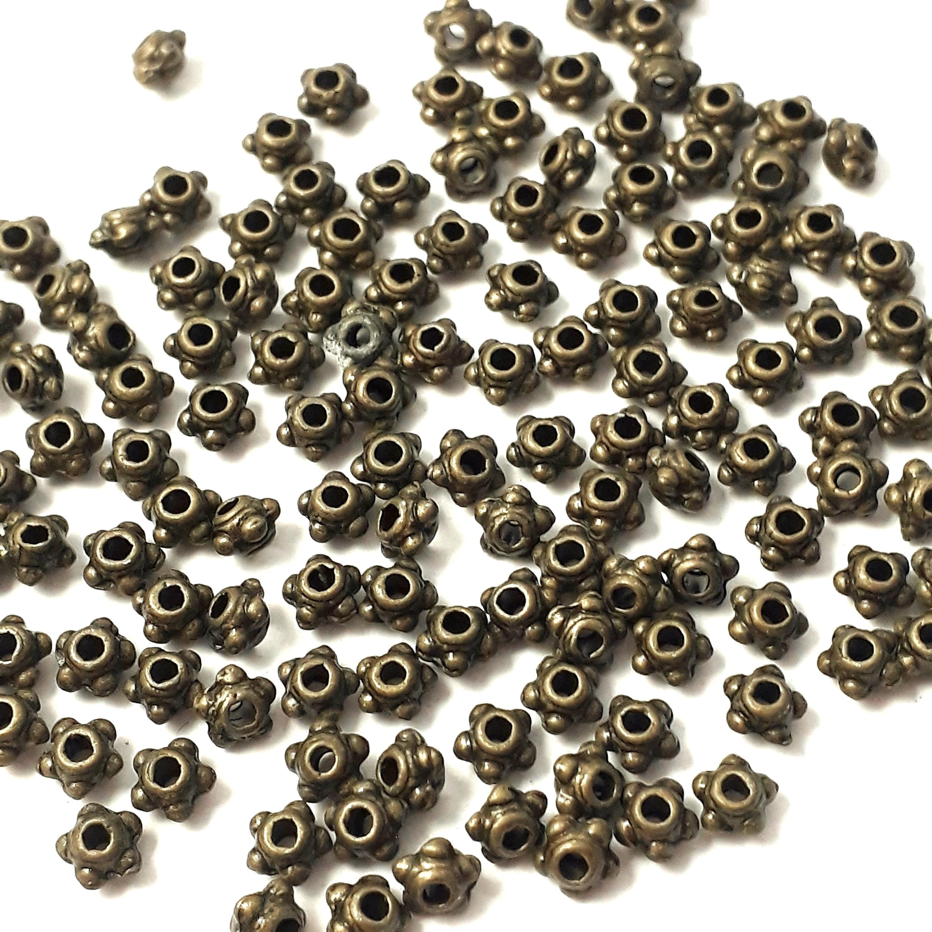 Flying Saucer Antique Bronze 4mm - 100pcs