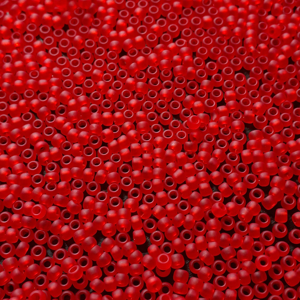 Transparent-Frosted Light Siam Ruby TOHO Seed Glass 11/0 - 10g