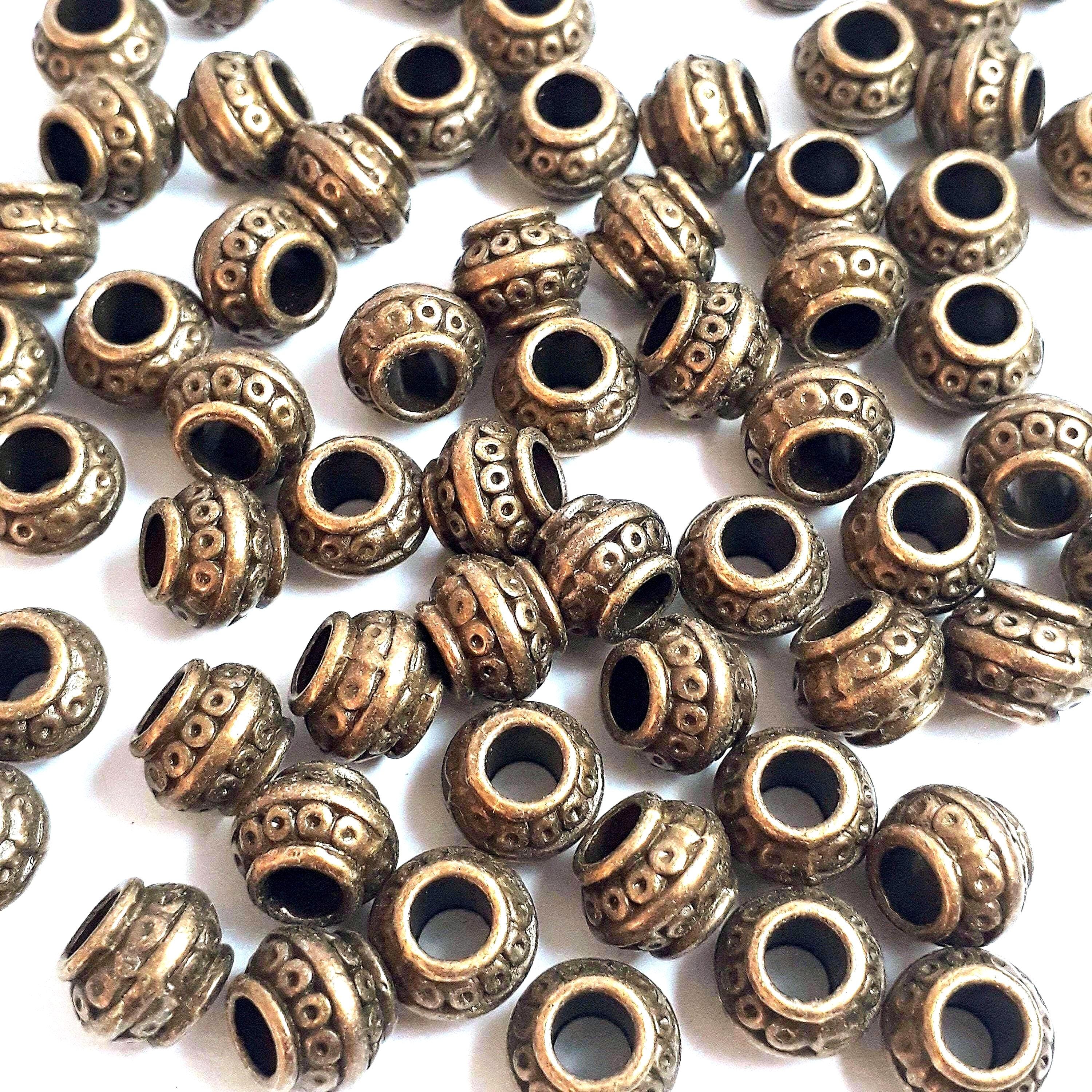 Big Hole Lantern Bicone Antique Bronze 9x7mm - 20pcs