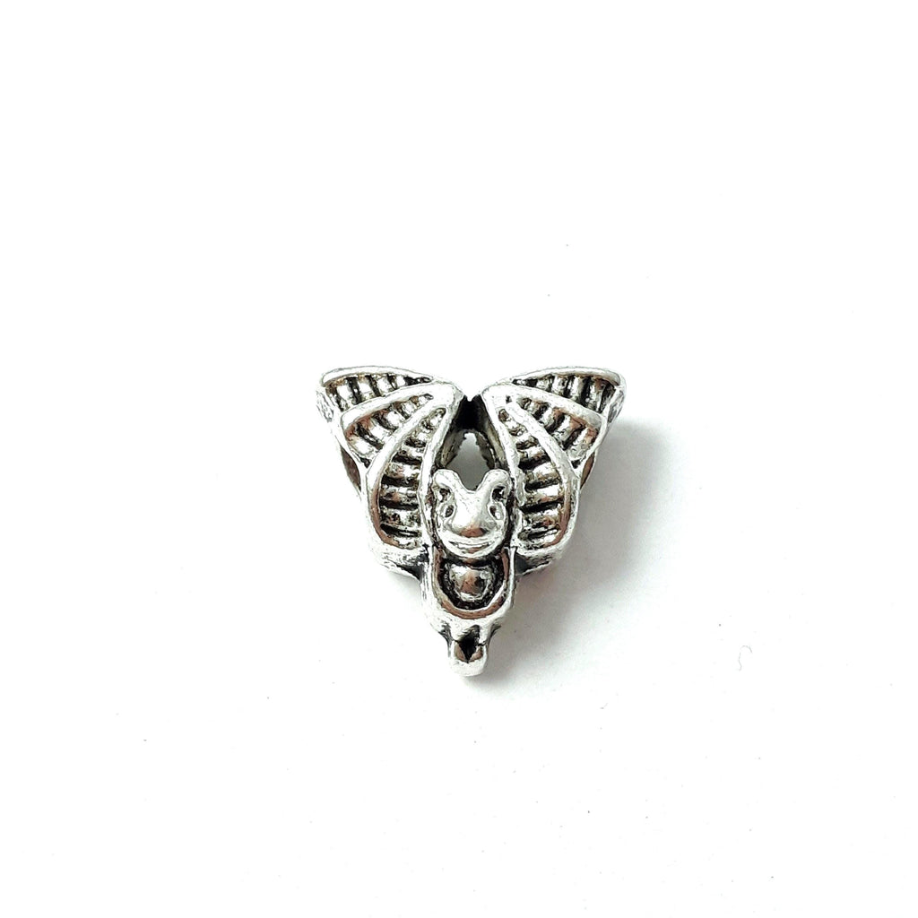 Bat Antique Silver 13x12mm - 4pcs