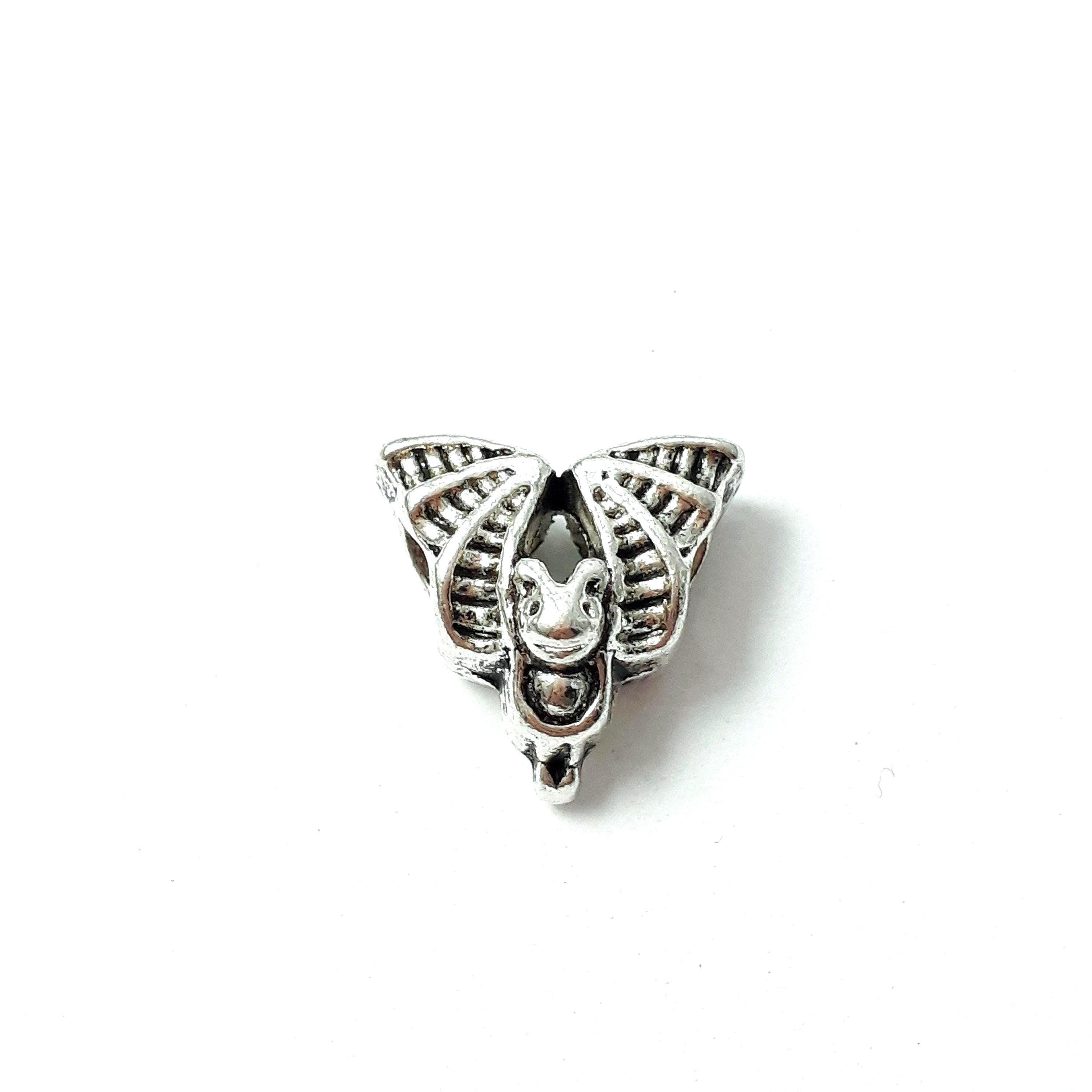 Bat Antique Silver 13x12mm - 4pcs