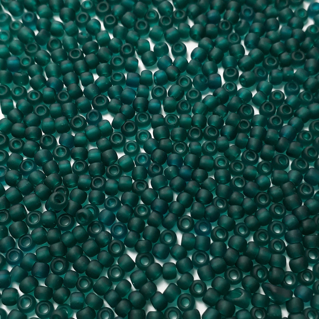Transparent Frosted Teal TOHO Seed Glass 11/0  10g