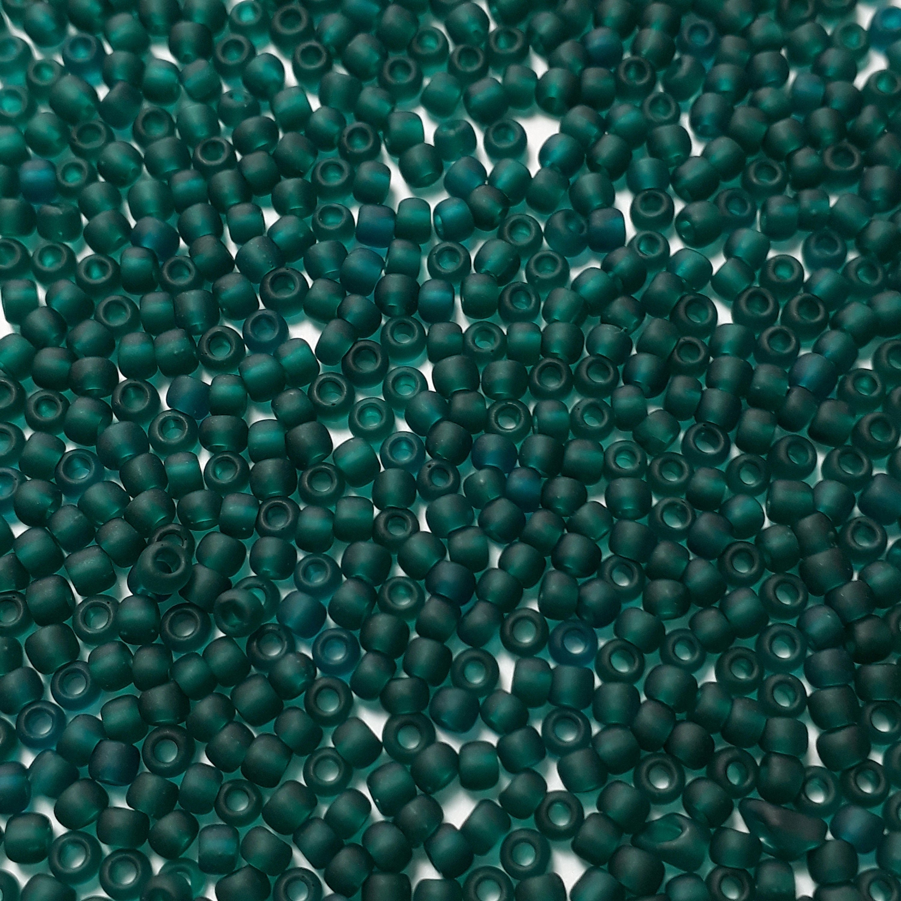 Transparent Frosted Teal TOHO Seed Glass 11/0  10g