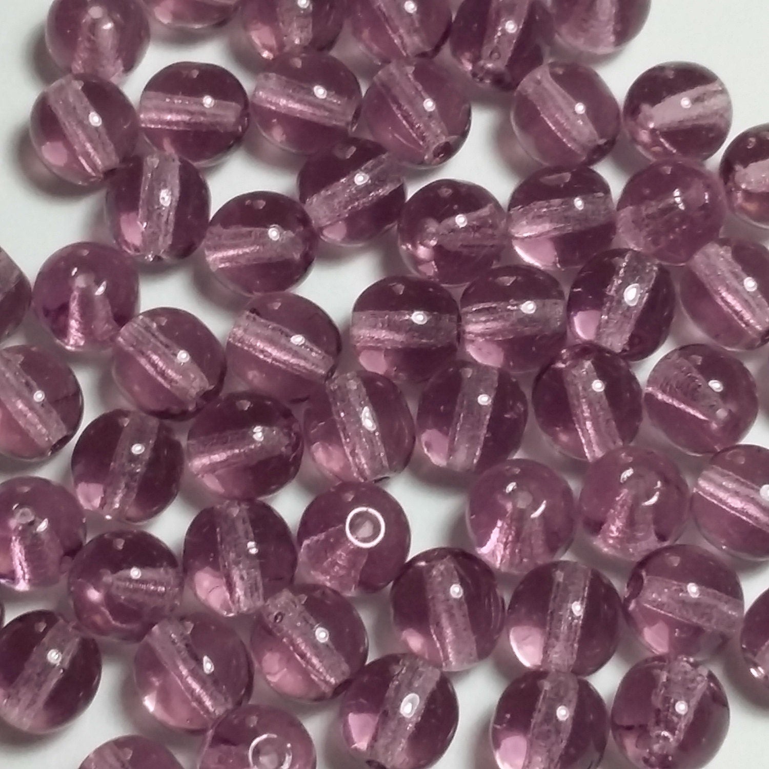 Light Purple Czech Glass 6mm - 40pcs