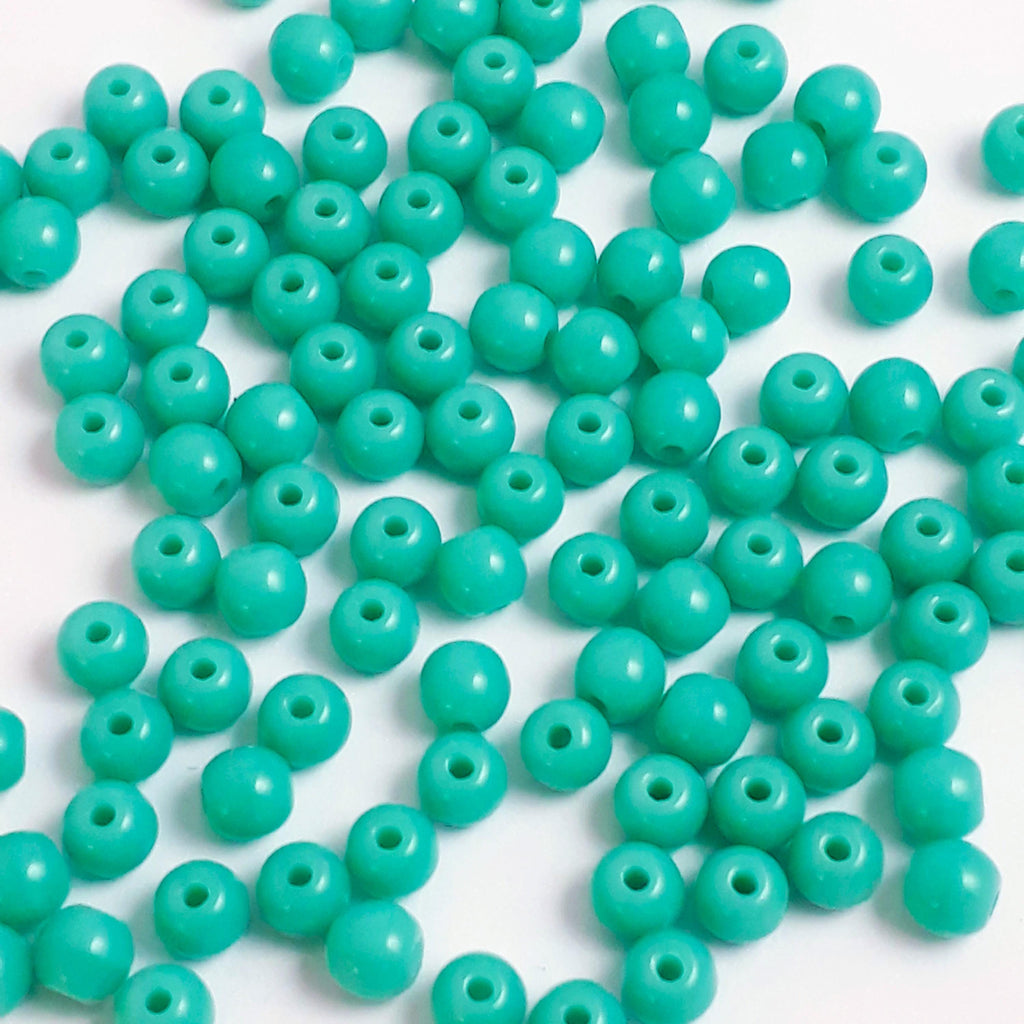 Turquoise Czech Glass Round 3mm - 120pcs