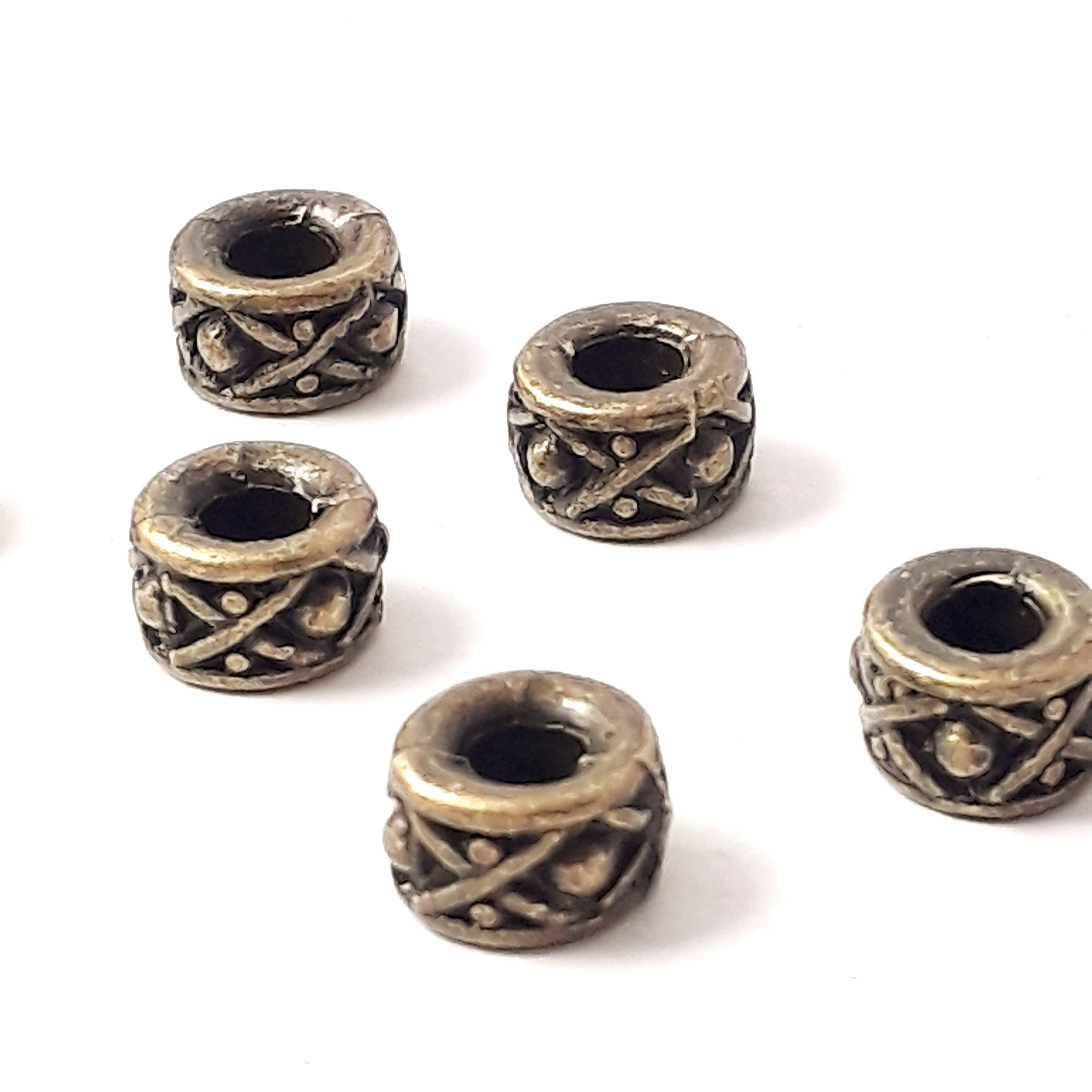 Pattern Ring Antique Bronze 8x5mm - 6pcs
