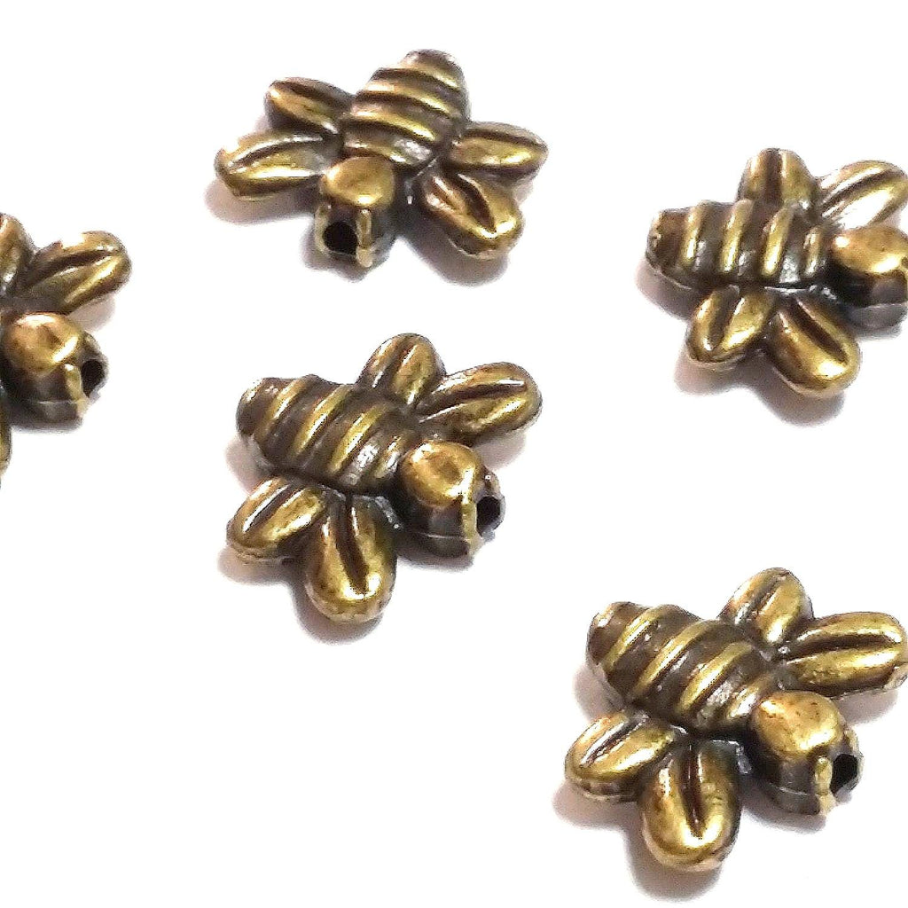 Bee Antique Bronze 14x12mm - 10pcs