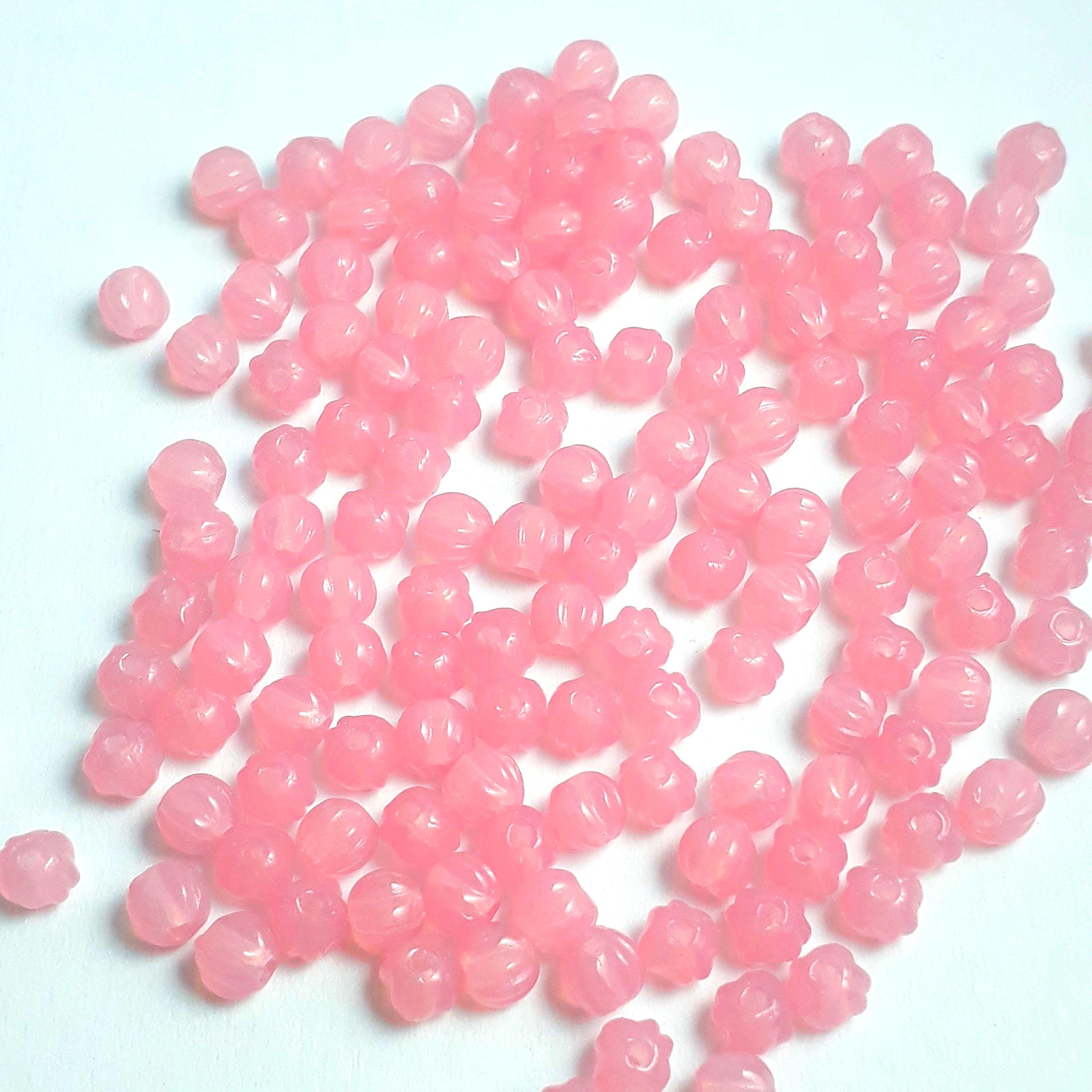 Light Pink Czech Glass Fluted Round 3mm - 40pcs