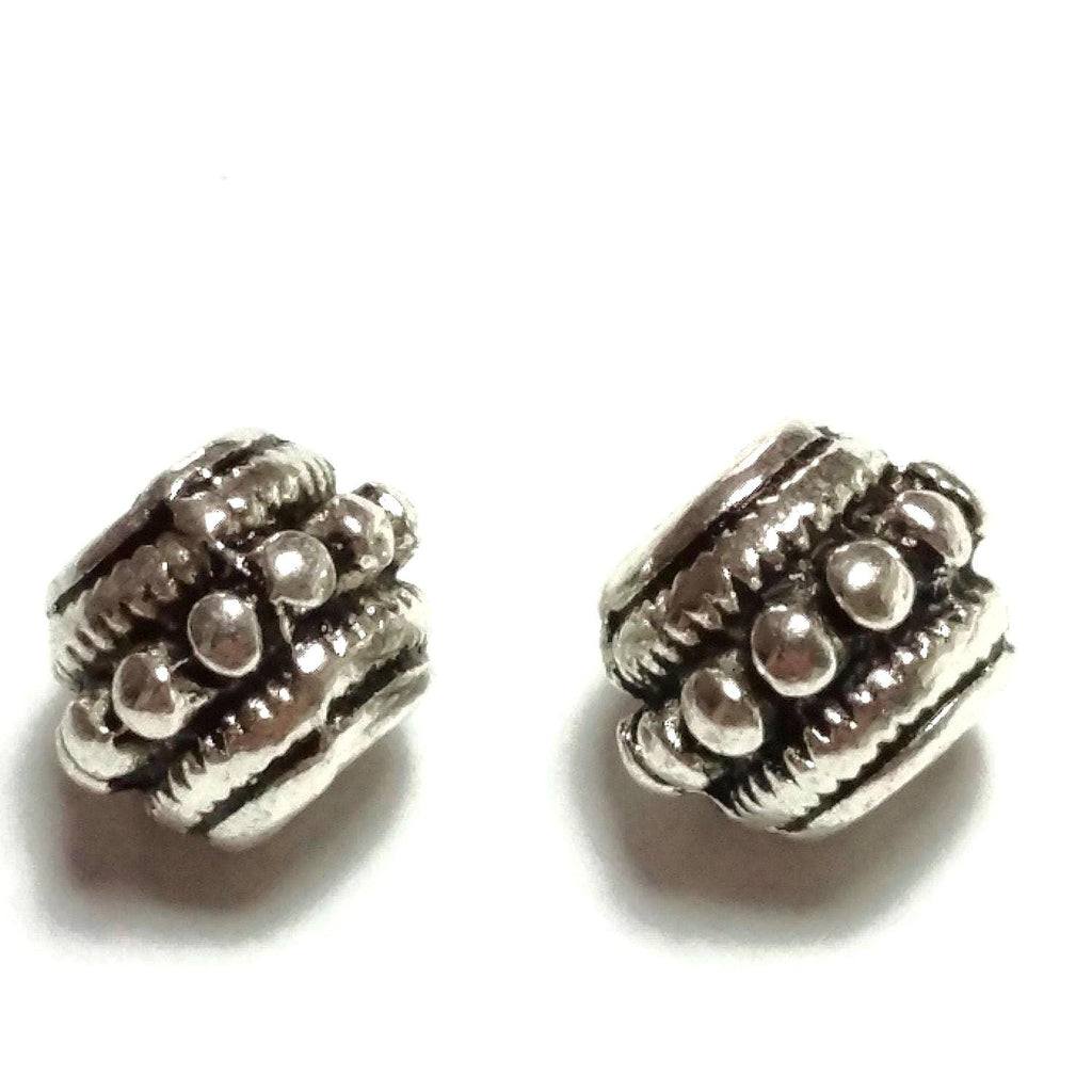 Rondelle Spacers Antique Silver 7x7mm - 10pcs