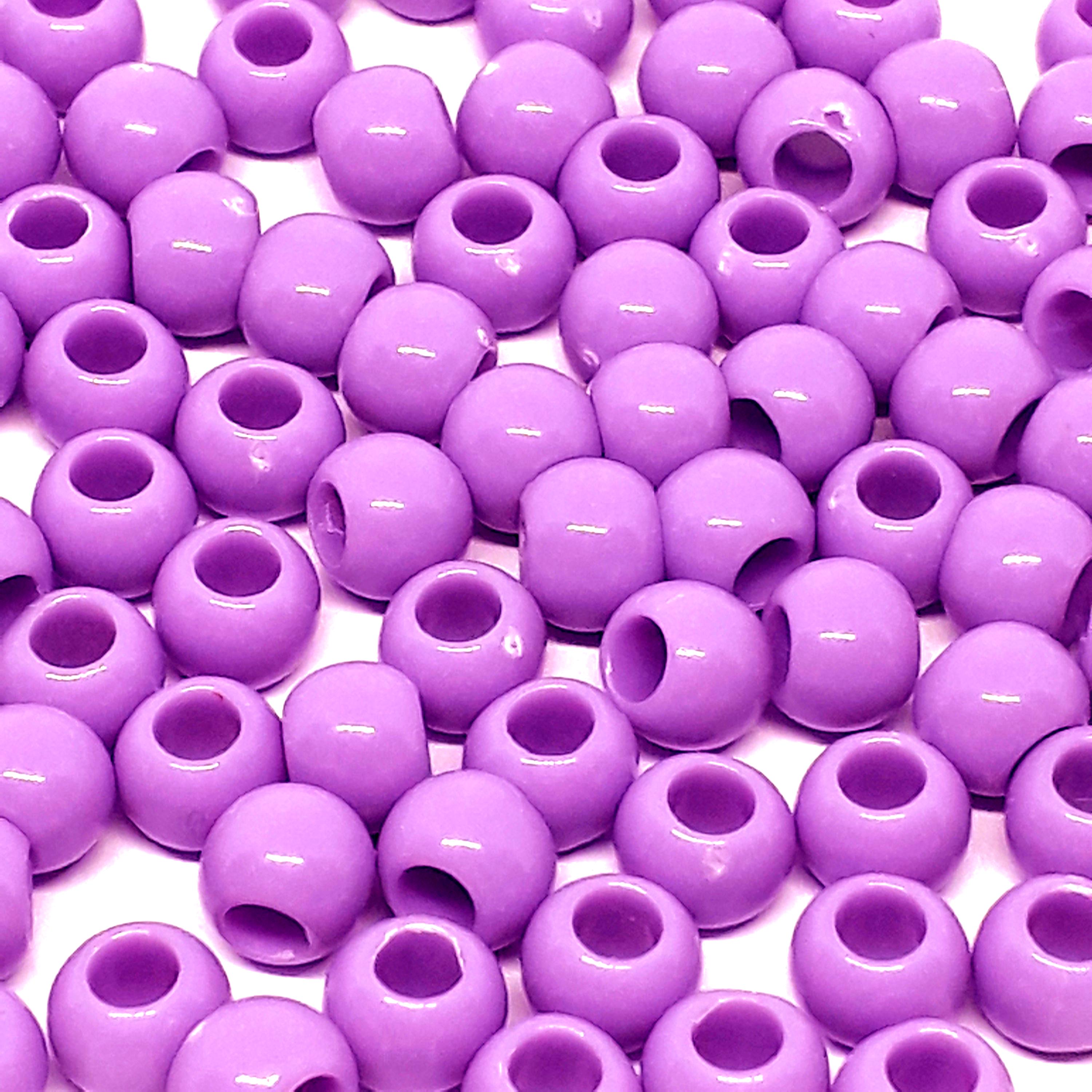 Acrylic Purple Pony 6x5mm - 200pcs