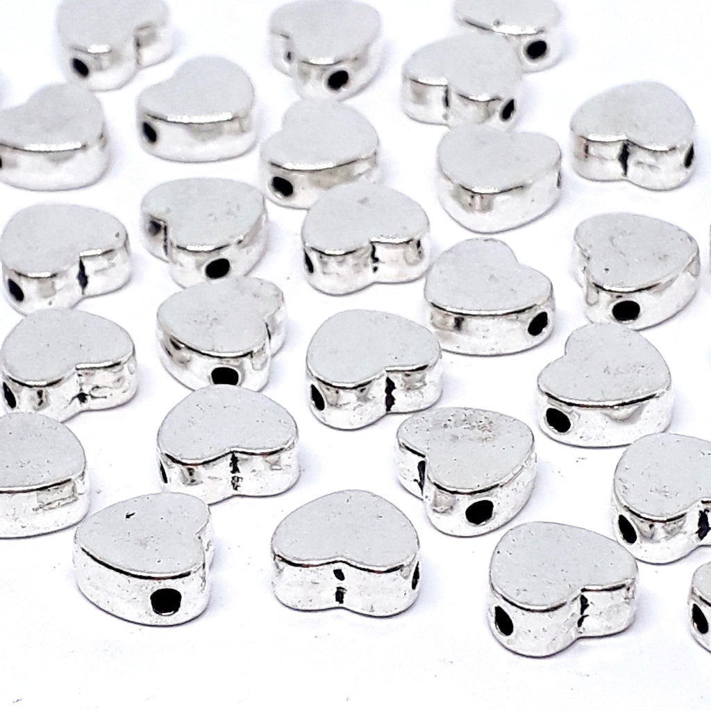 Heart Antique Silver 7x6mm - 25pcs