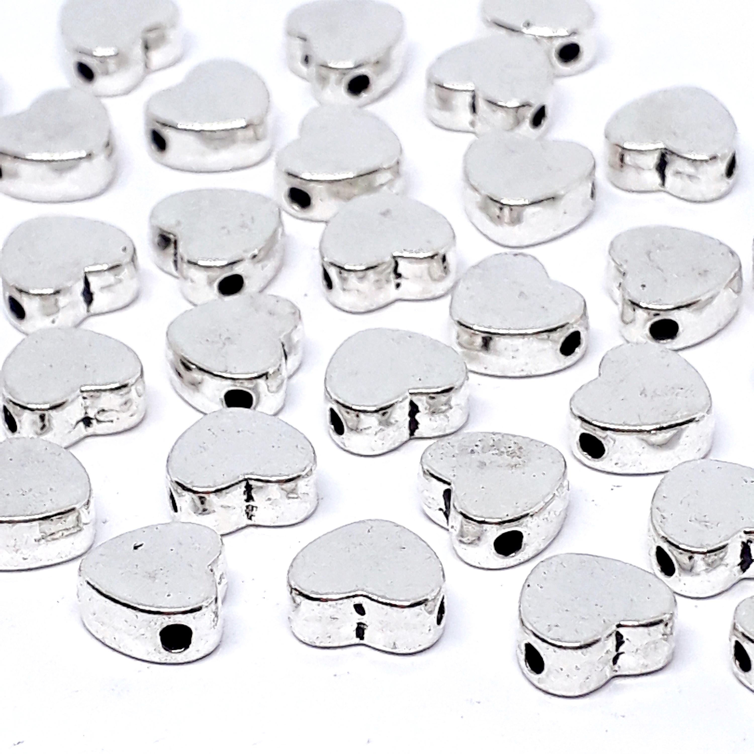 Heart Antique Silver 7x6mm - 25pcs