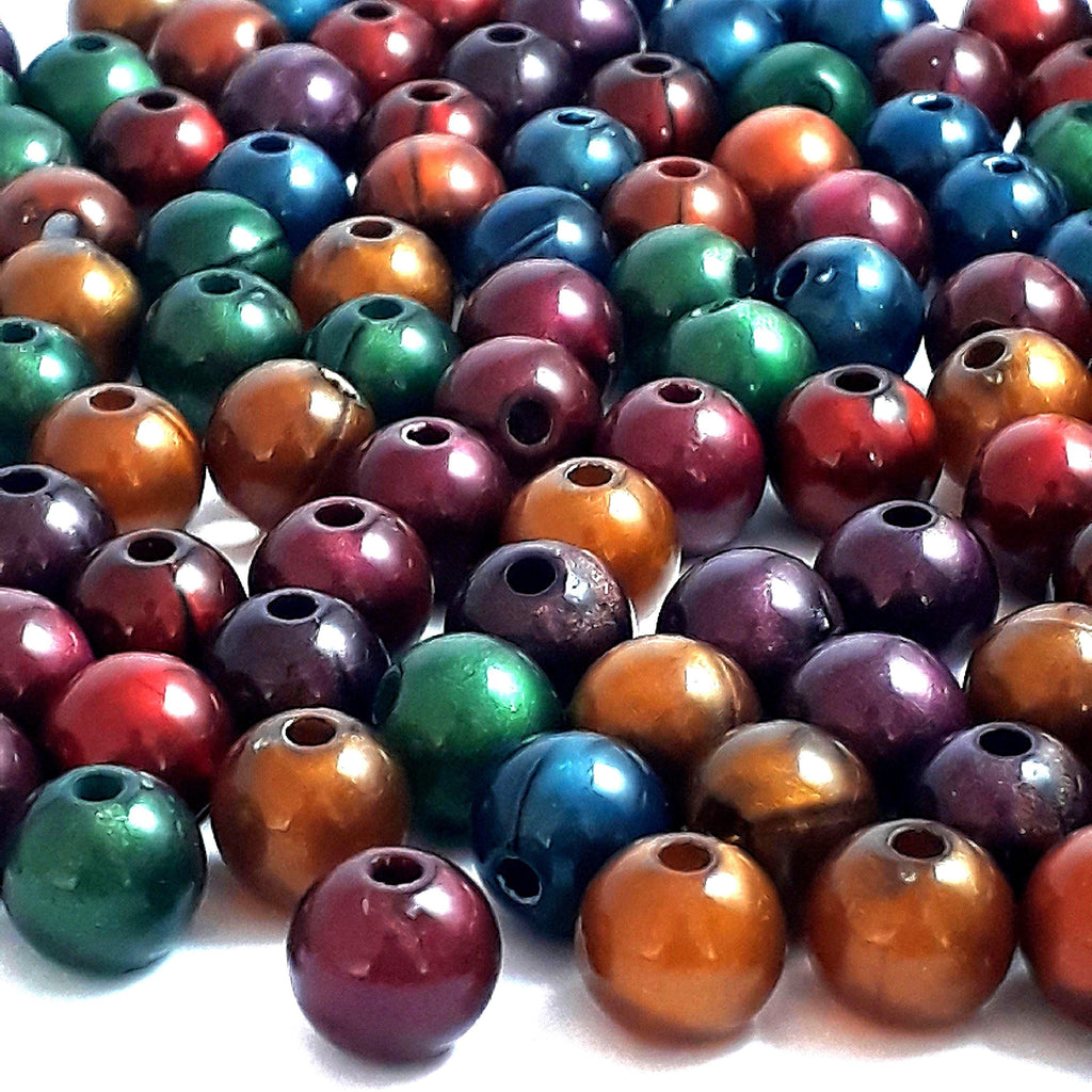 Dark Mixed Colour Acrylic 8mm - 50pcs