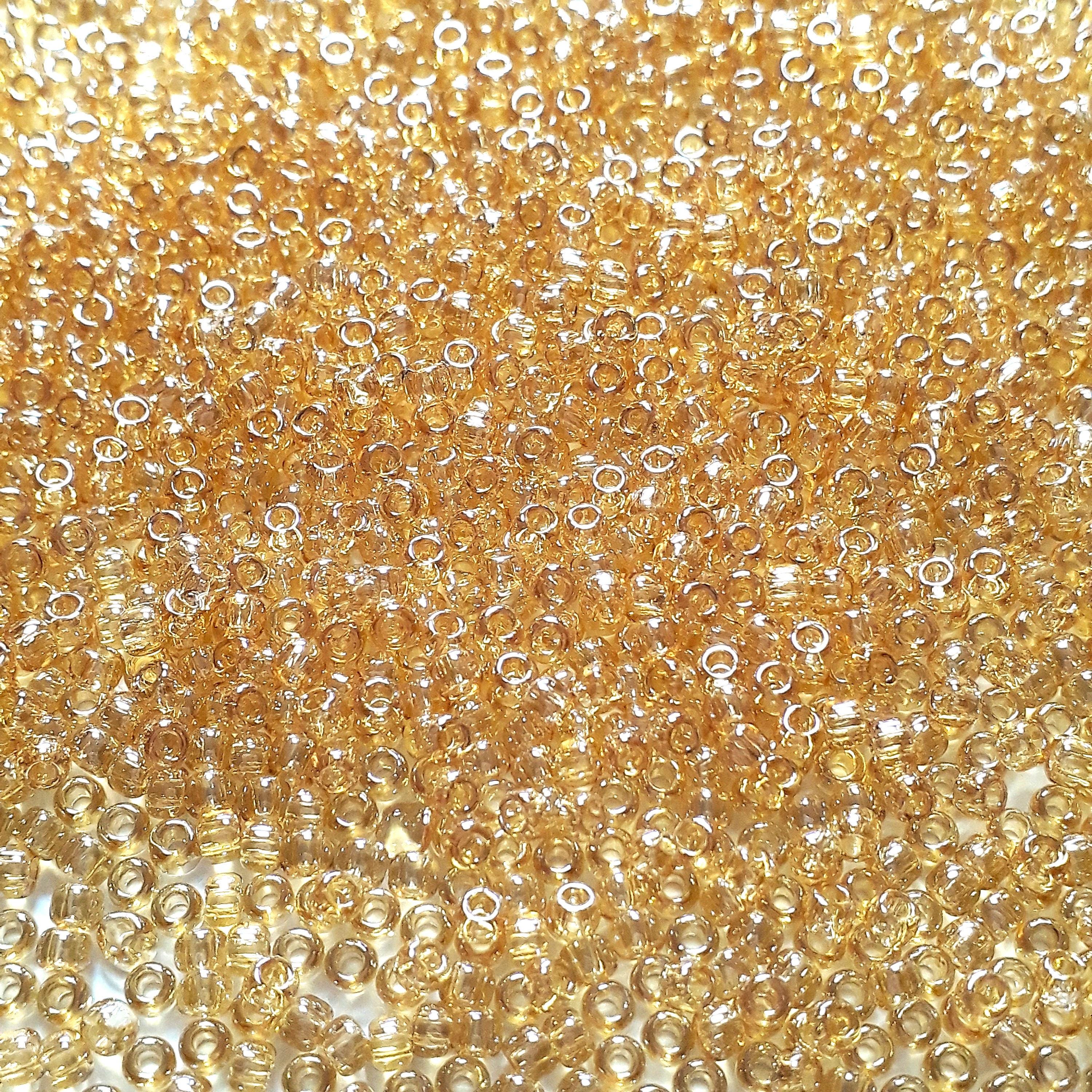 Transparent-Lustered Lt Topaz TOHO Seed Glass 11/0 - 10g