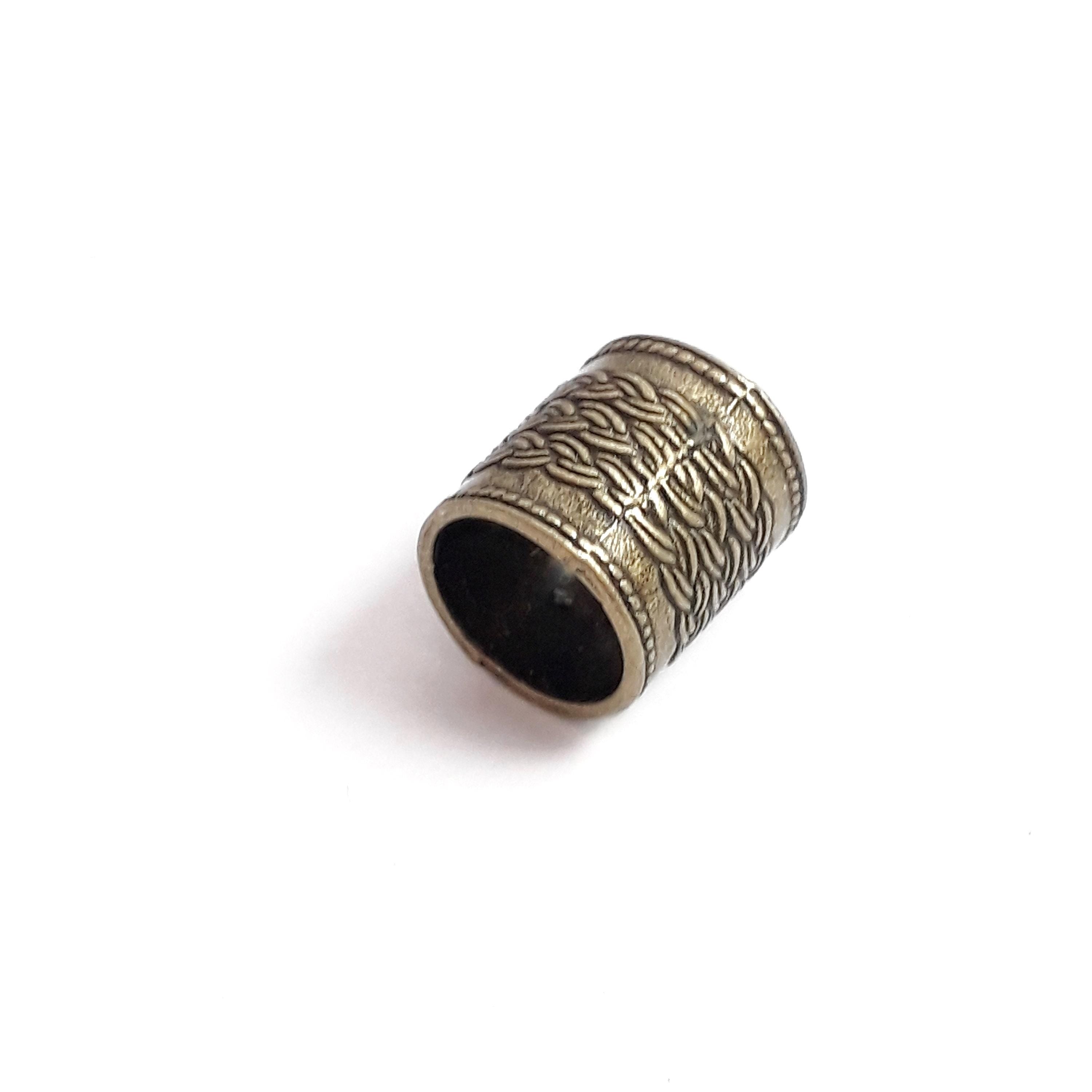 Large Bronze Rope Tube 13mm - 4pcs