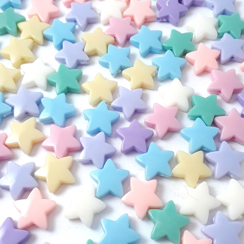Pastel Star Acrylic 14mm - 50pcs