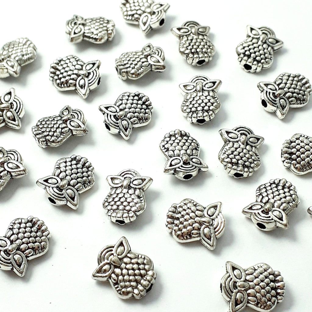 Owl Antique Silver 10x9mm - 10pcs