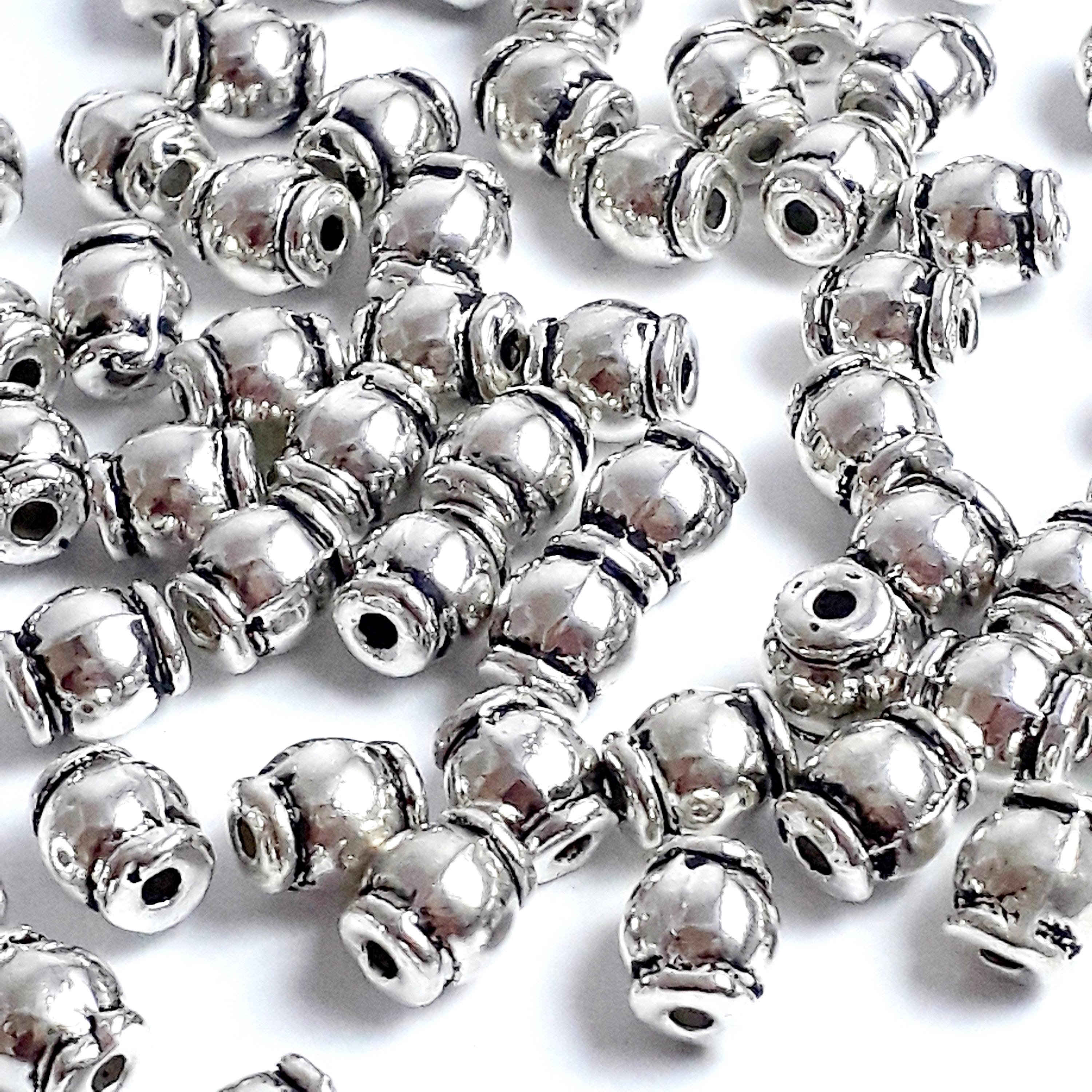 Oval Tube Antique Silver 6x5mm - 20pcs