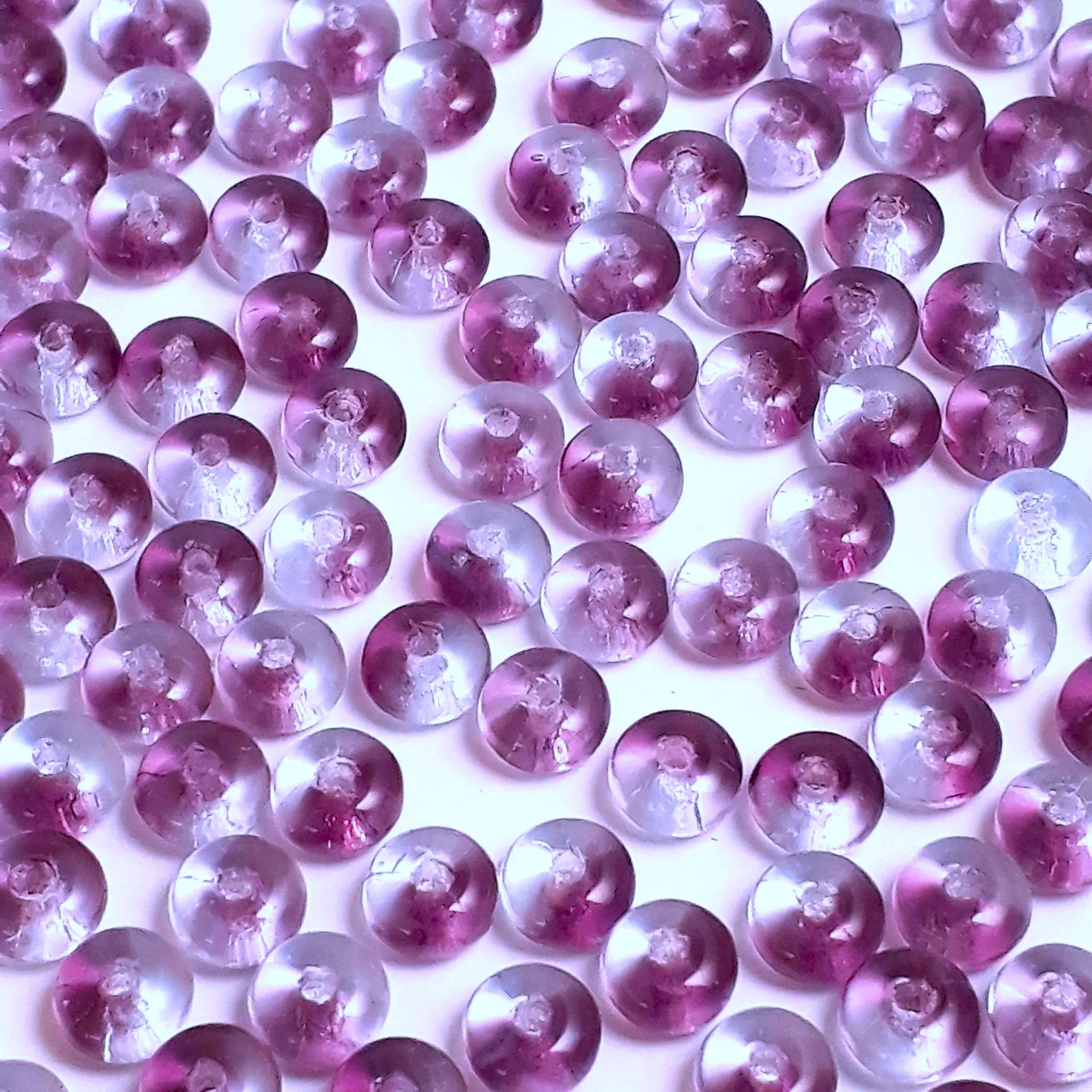 Magenta Purple Czech Glass Rondelle 4mm - 60pcs