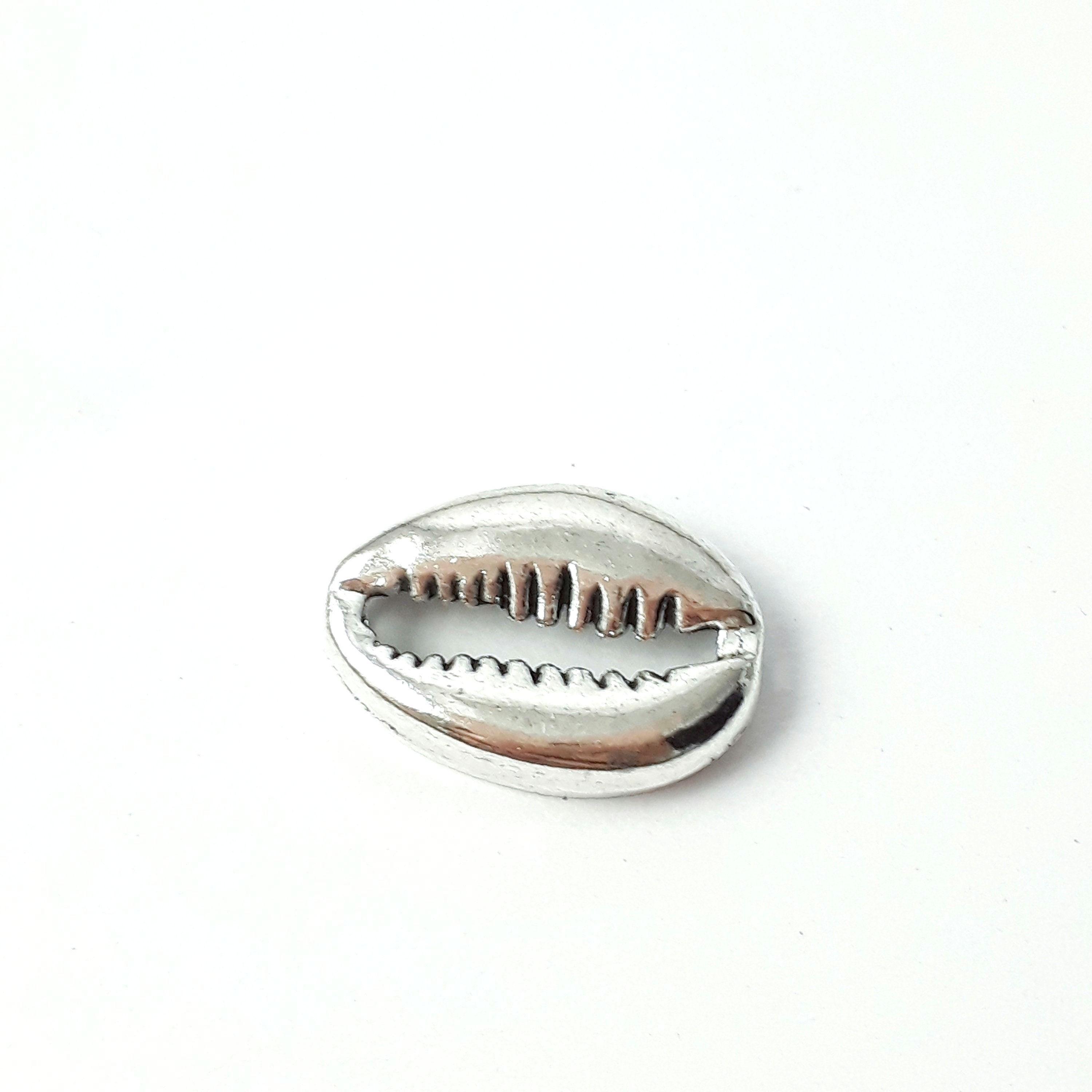 Seashell Antique Silver 15x11mm - 10pcs