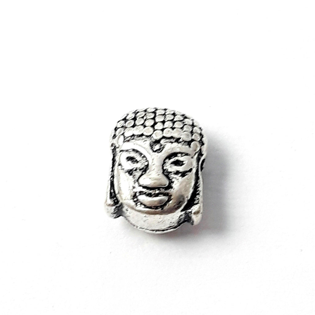 Buddha Head Antique Silver 7x5mm - 10pcs