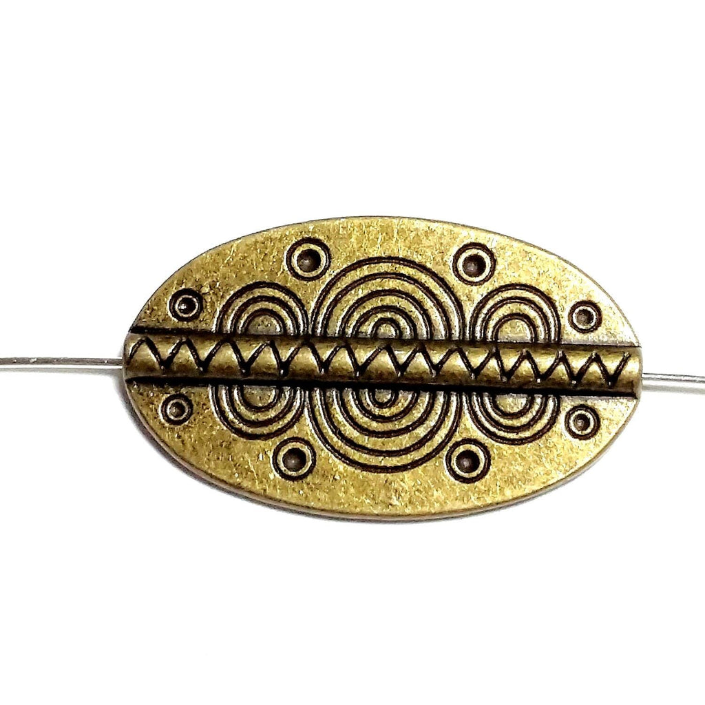 Large Oval Antique Bronze 37x22mm - 2pcs